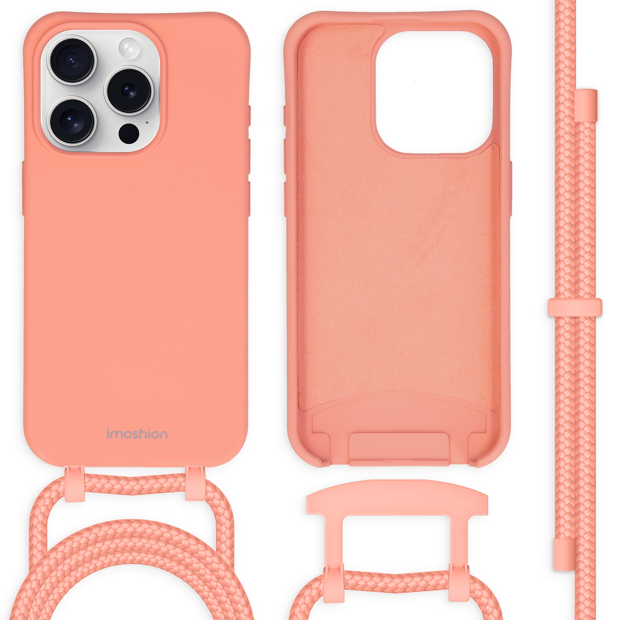 imoshion Color Backcover mit abtrennbarem Band für das Apple iPhone 15 Pro - Peach