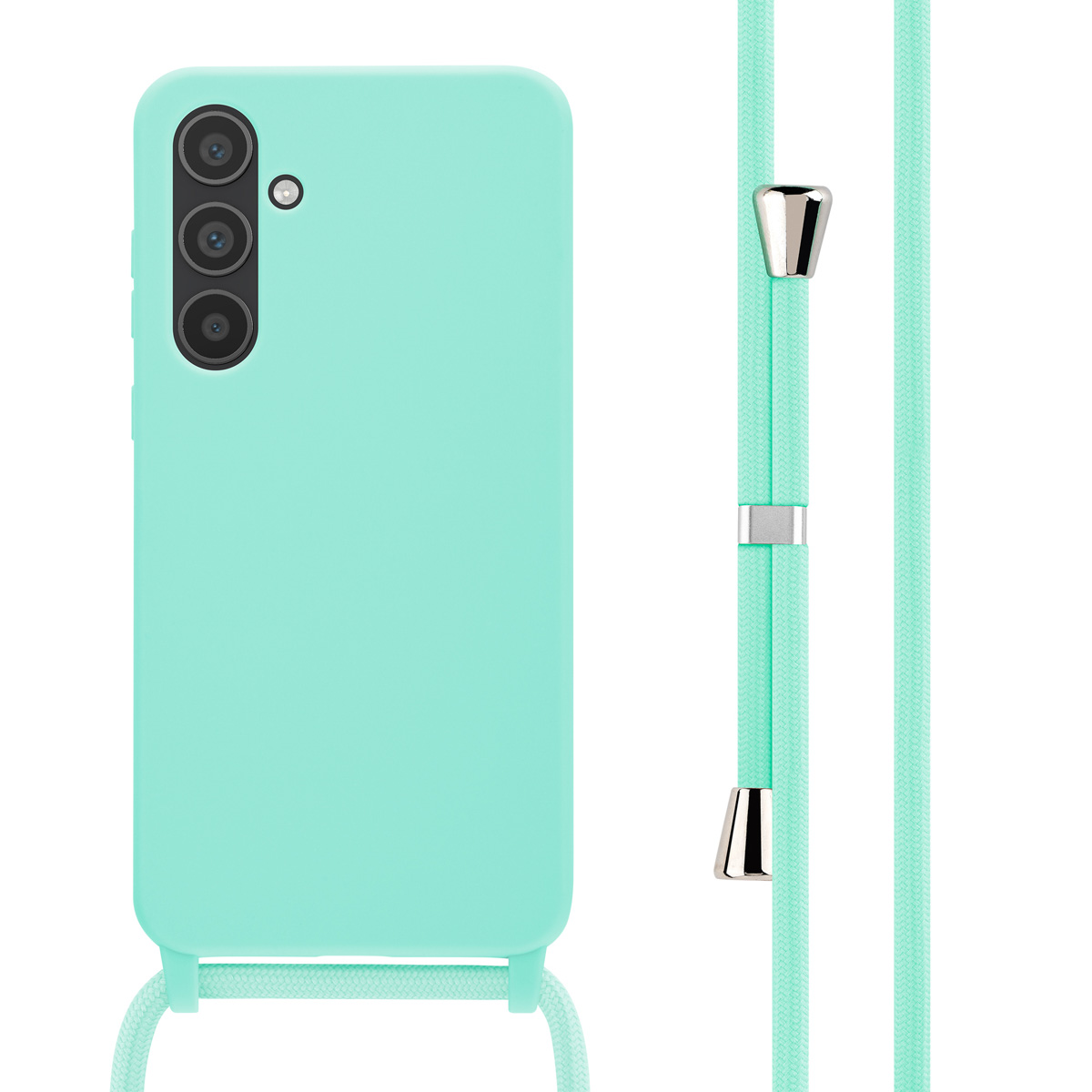 imoshion SilikonHülle mit Band für das Samsung Galaxy A35 - Mintgrün