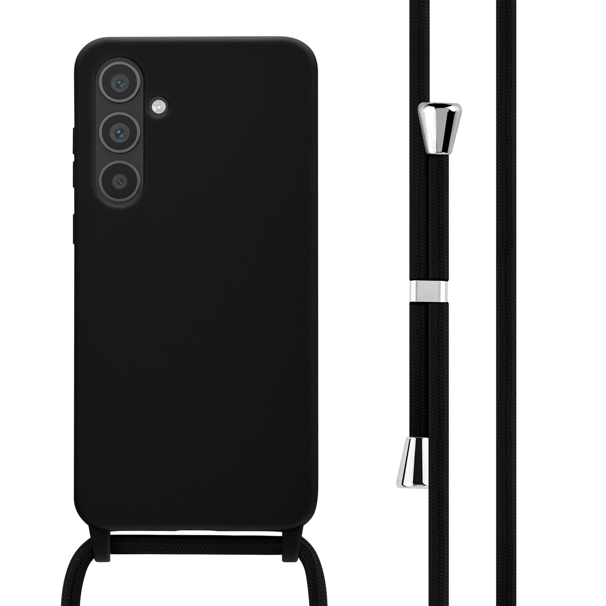 imoshion SilikonHülle mit Band für das Samsung Galaxy A35 - Schwarz