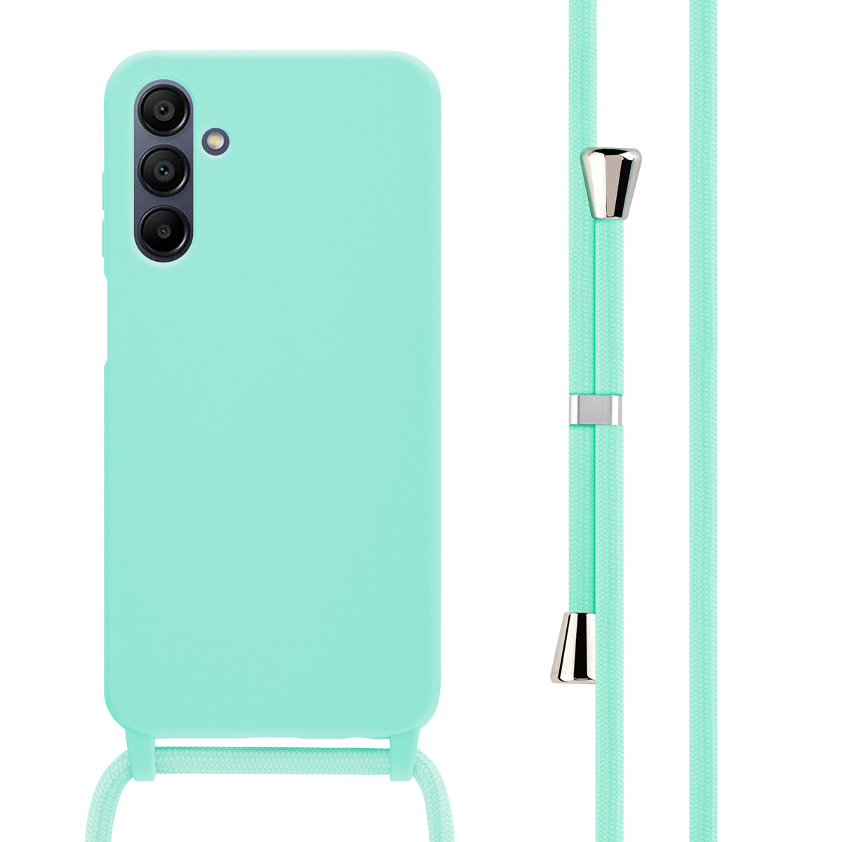imoshion SilikonHülle mit Band für das Samsung Galaxy A15 (5G/4G) - Mintgrün