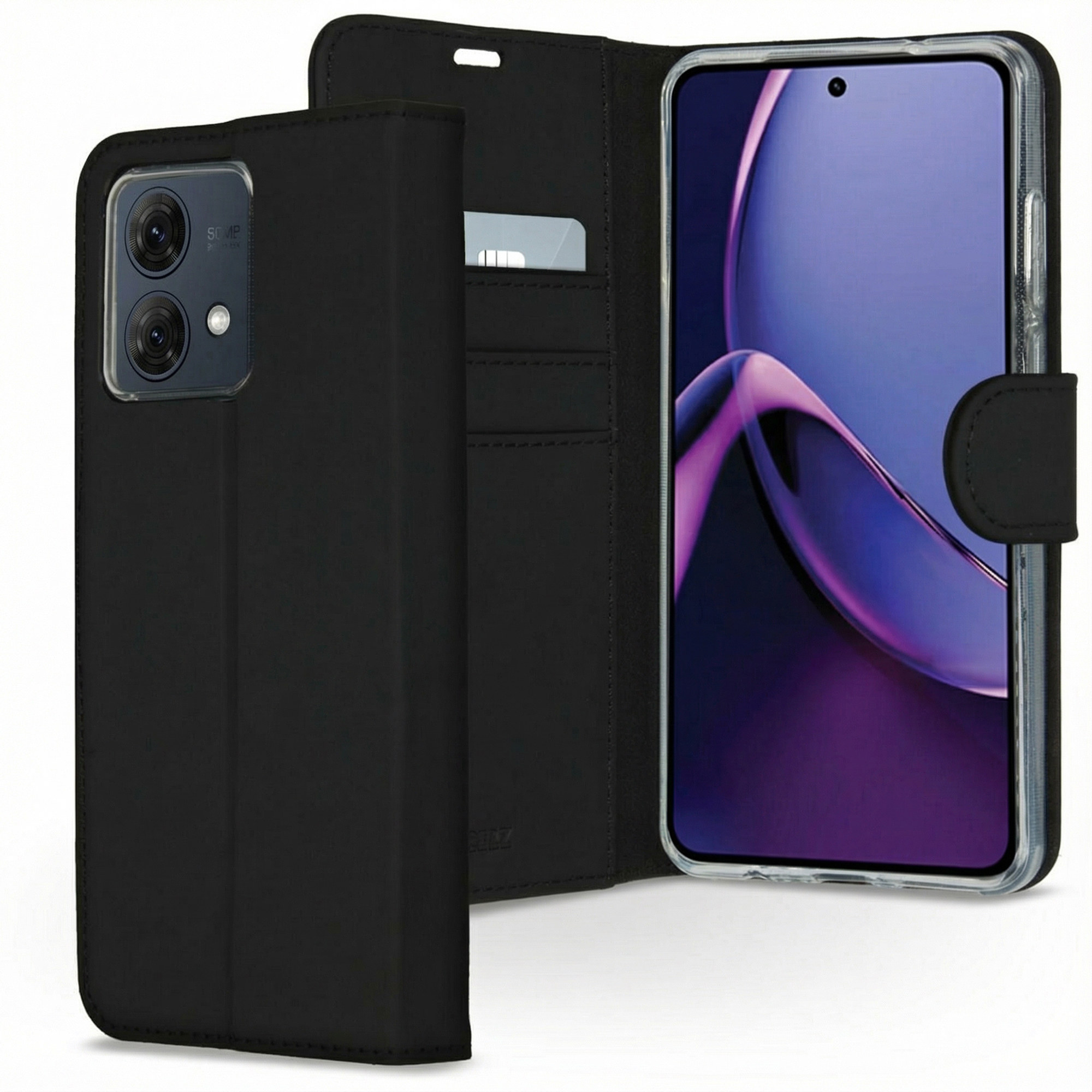 Accezz Wallet TPU Klapphülle für das Motorola Moto G84 - Schwarz