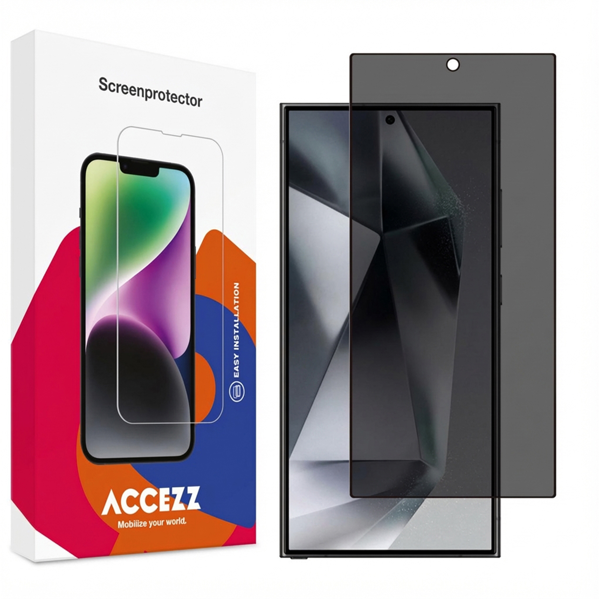 Accezz Privacy Displayschutz aus gehärtetem Glas für das Samsung Galaxy S24 Ultra