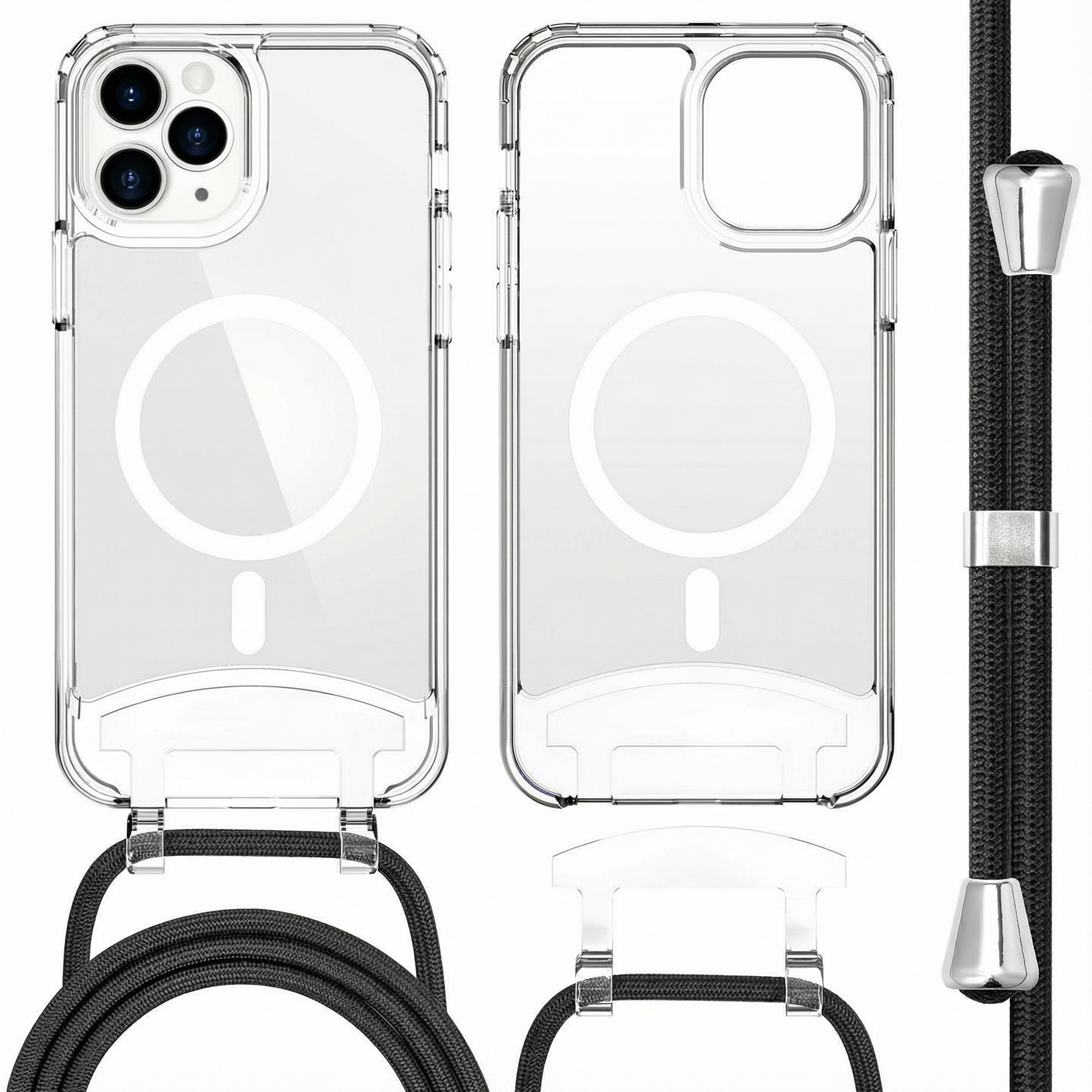 imoshion MagSafe Hülle mit abnehmbarem Band für das Apple iPhone 12 (Pro) - Transparent