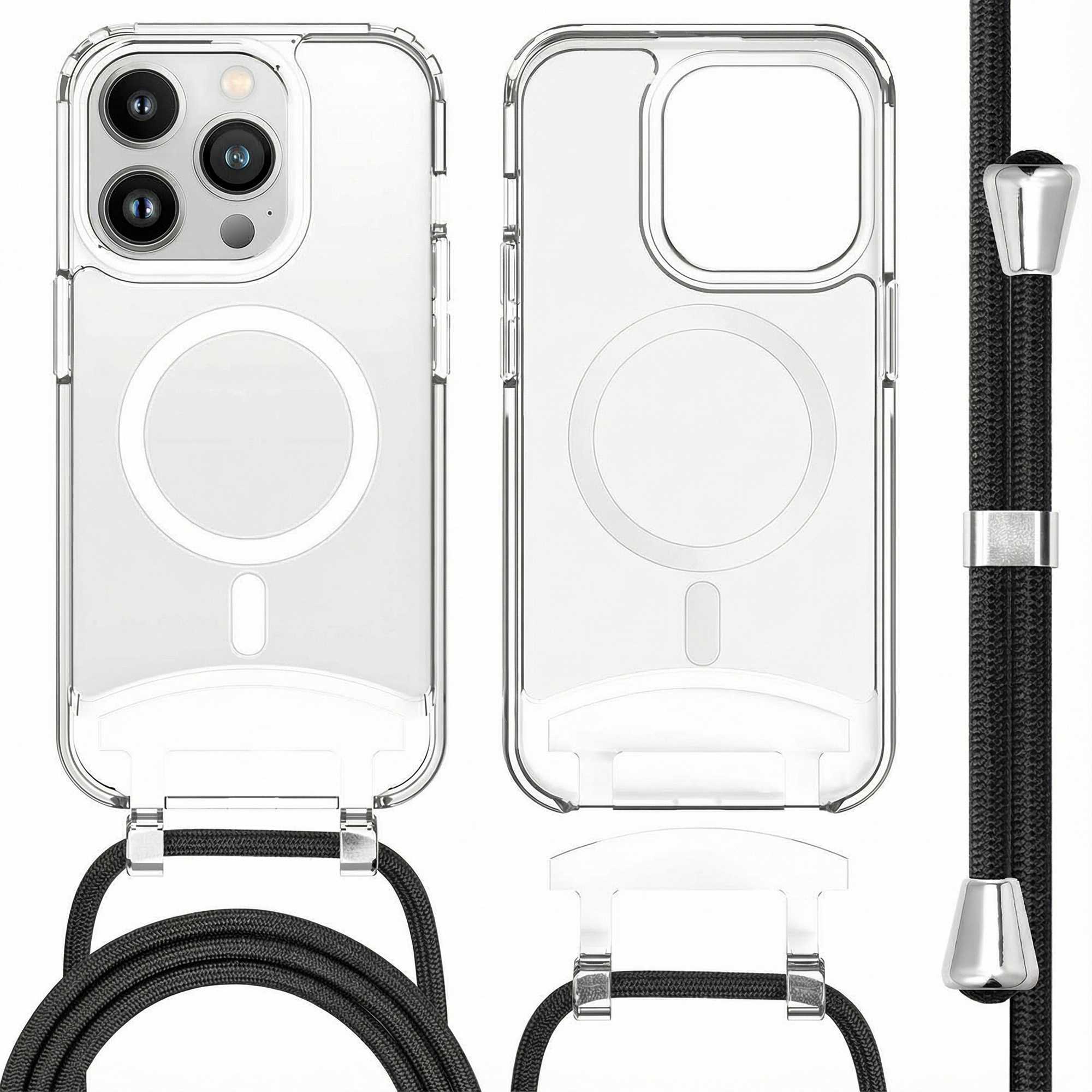 imoshion MagSafe Hülle mit abnehmbarem Band für das Apple iPhone 13 Pro - Transparent