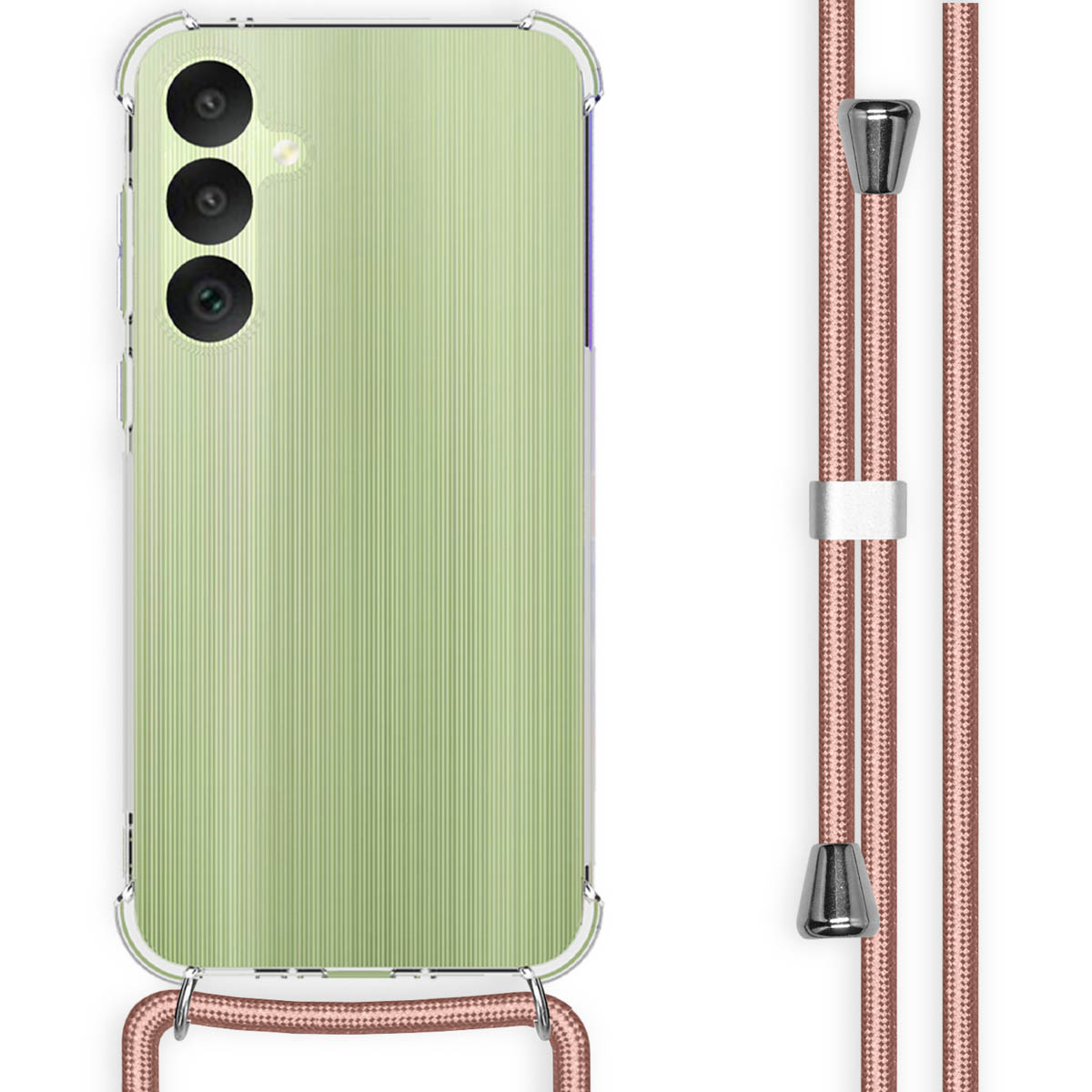 imoshion Transparentes Backcover mit Band für das Samsung Galaxy A35 - Rosé gold