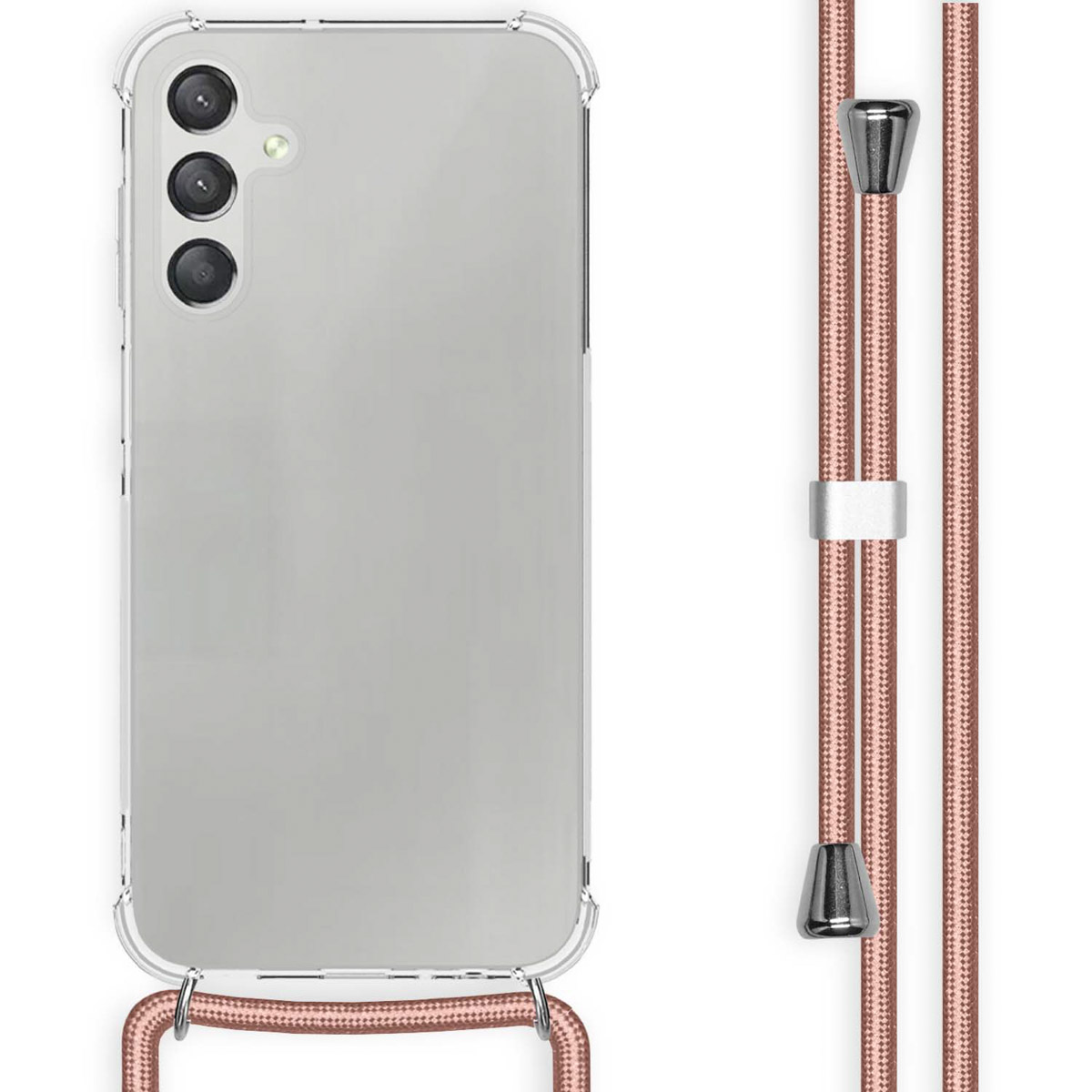 imoshion Transparentes Backcover mit Band für das Samsung Galaxy A15 (5G/4G) - Rosé gold