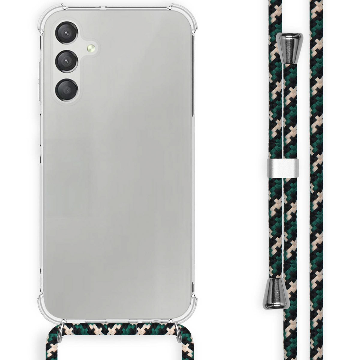imoshion Transparentes Backcover mit Band für das Samsung Galaxy A15 (5G/4G) - Grün