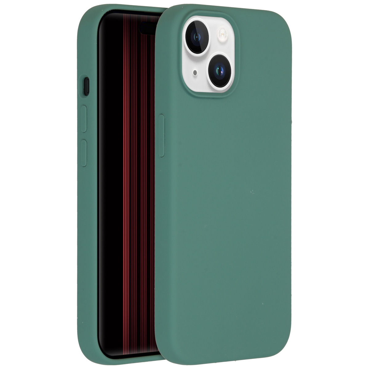 Accezz Liquid Silikoncase für das Apple iPhone 15 - Dunkelgrün