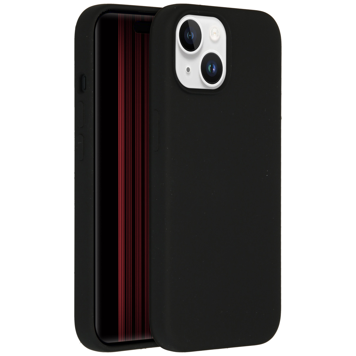 Accezz Liquid Silikoncase für das Apple iPhone 15 - Schwarz