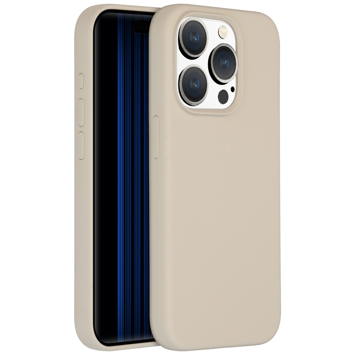 Accezz Liquid Silikoncase für das Apple iPhone 15 Pro - Stone