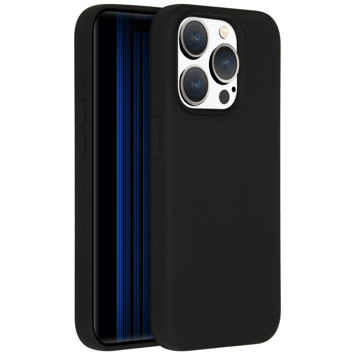 Accezz Liquid Silikoncase für das Apple iPhone 15 Pro - Schwarz