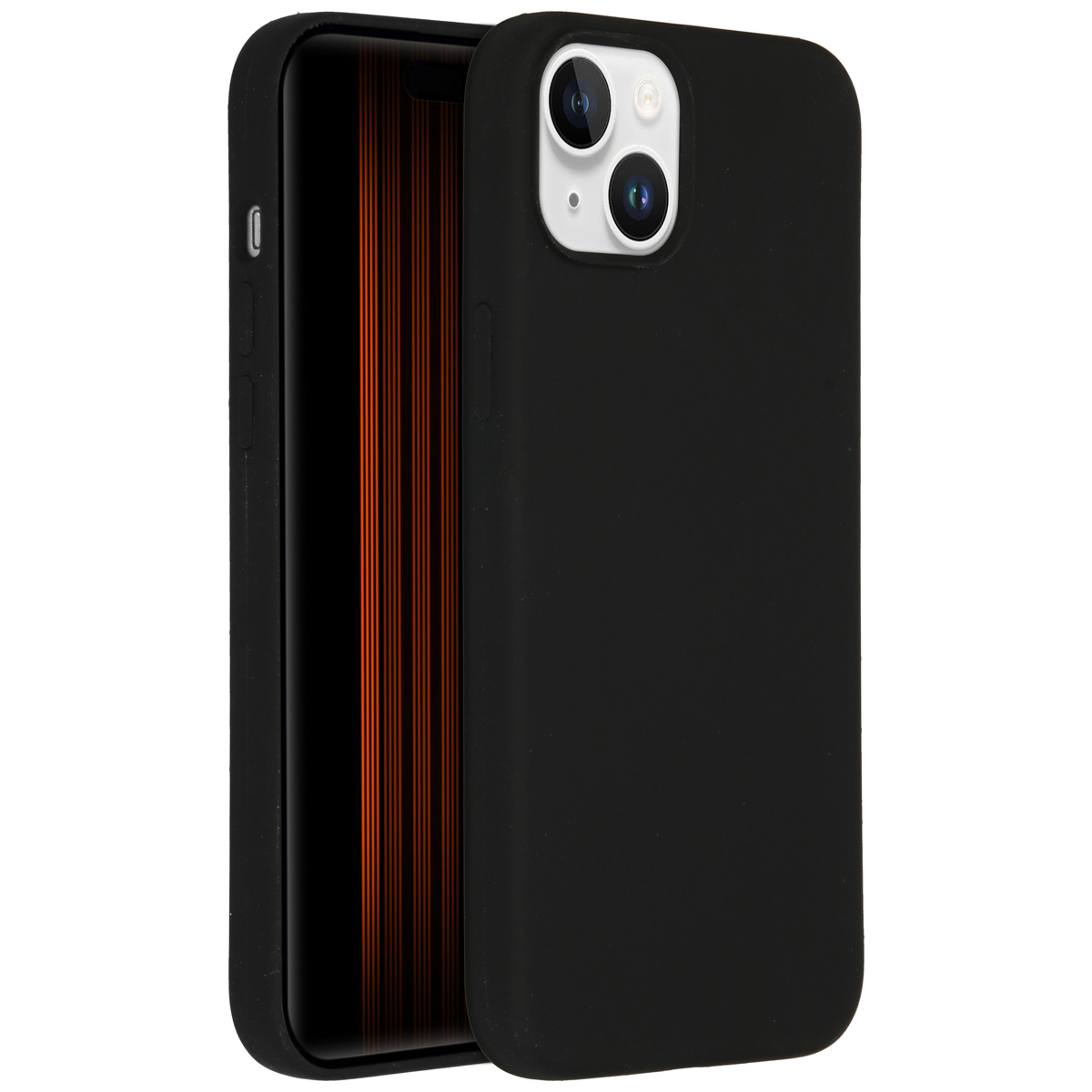 Accezz Liquid Silikoncase für das Apple iPhone 15 Plus - Schwarz