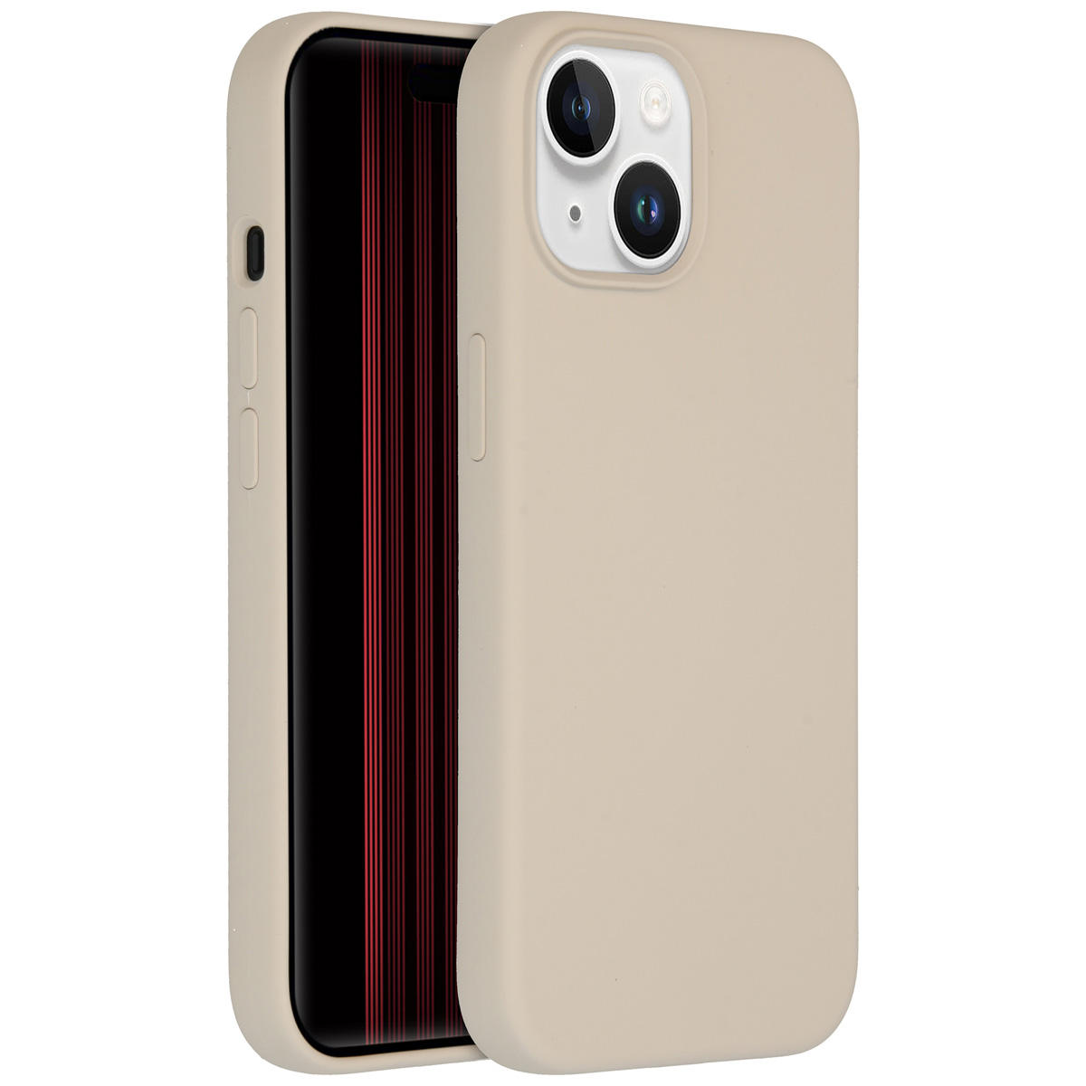 Accezz Liquid Silikoncase mit MagSafe für das Apple iPhone 15 - Stone