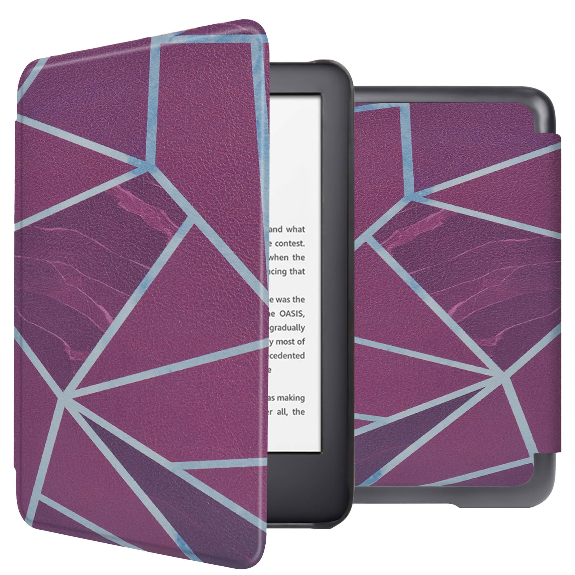 imoshion Design Slim Hard Case Klapphülle für das Amazon Kindle (2024) / Amazon Kindle (2022) 11th gen - Bordeaux Graphic