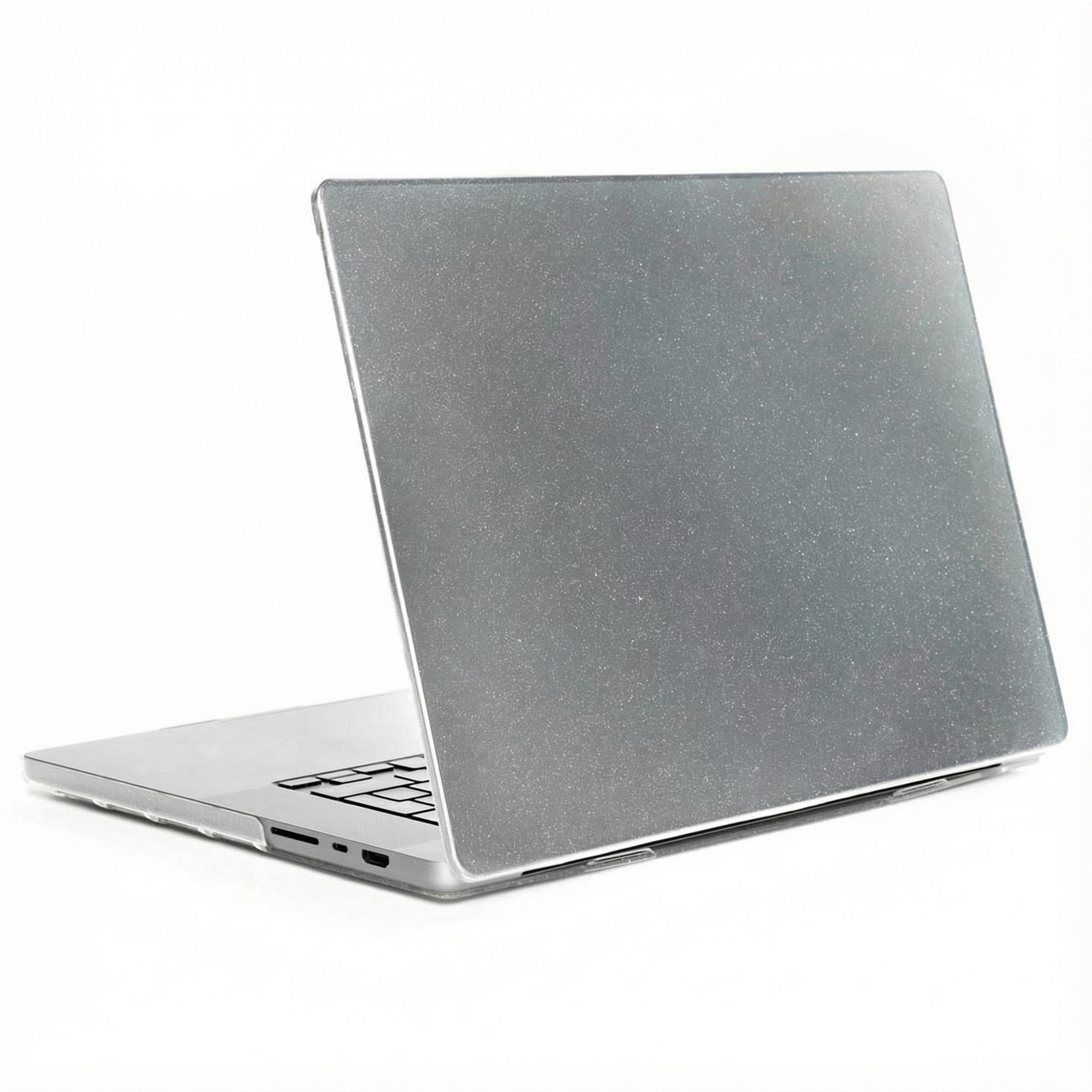 Selencia Glitzer Cover für das Apple MacBook Pro 13 Zoll (2020 / 2022) - Transparent