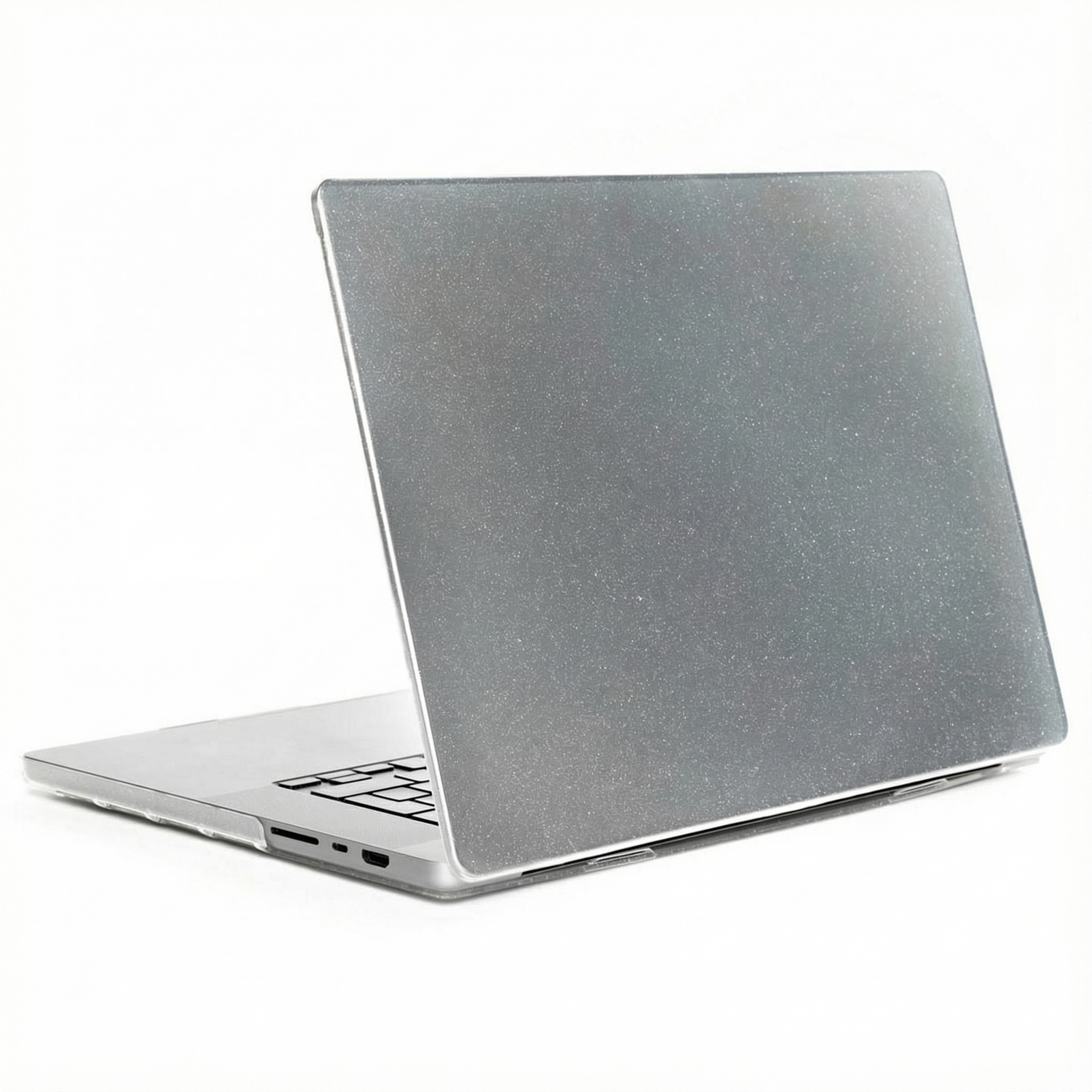 Selencia Glitzer Cover für das Apple MacBook Air 13 Zoll (2022 / 2024 M3 / 2025 M4 / 2026 M5) - Transparent