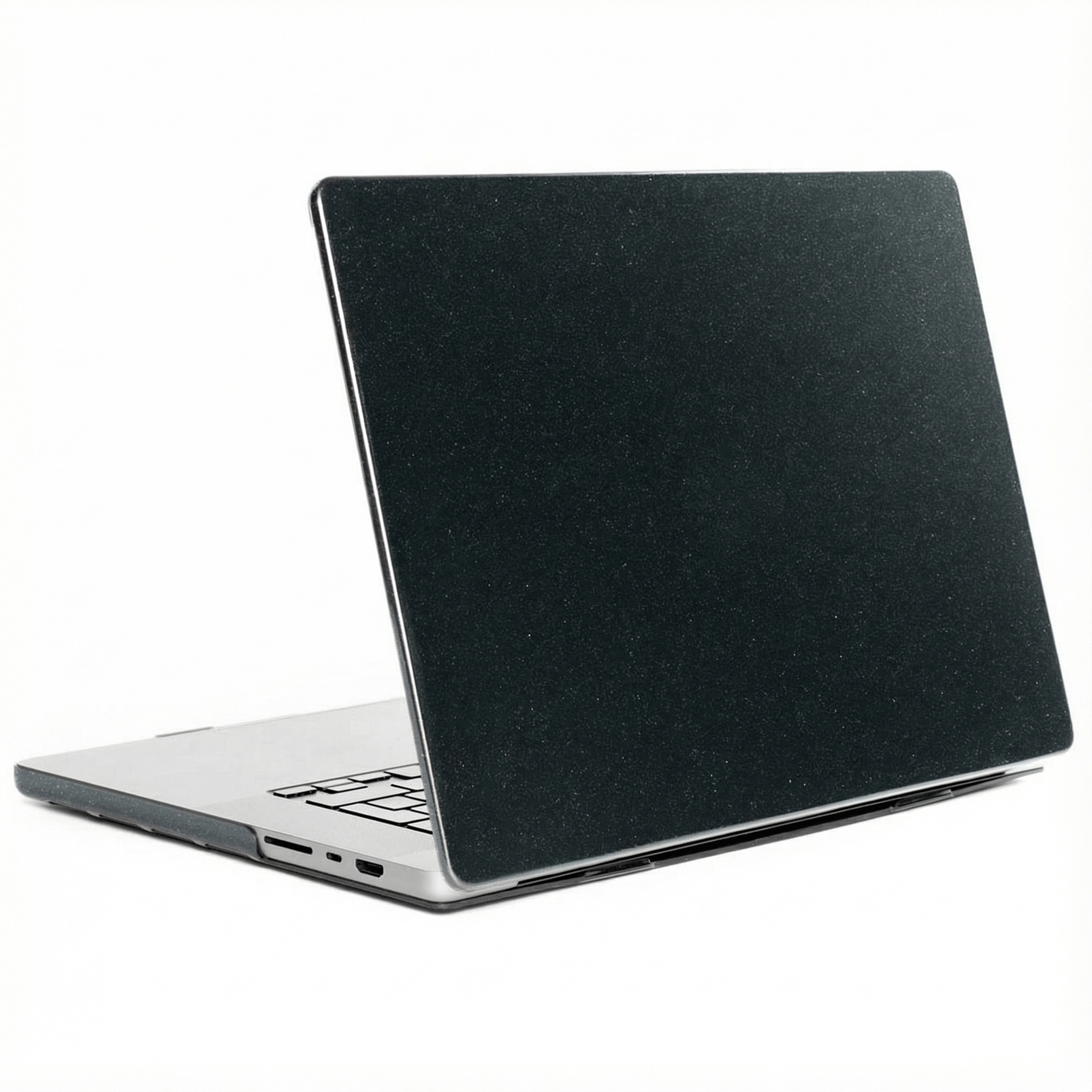 Selencia Glitzer Cover für das Apple MacBook Air 13 Zoll (2022 / 2024 M3 / 2025 M4 / 2026 M5) - Schwarz