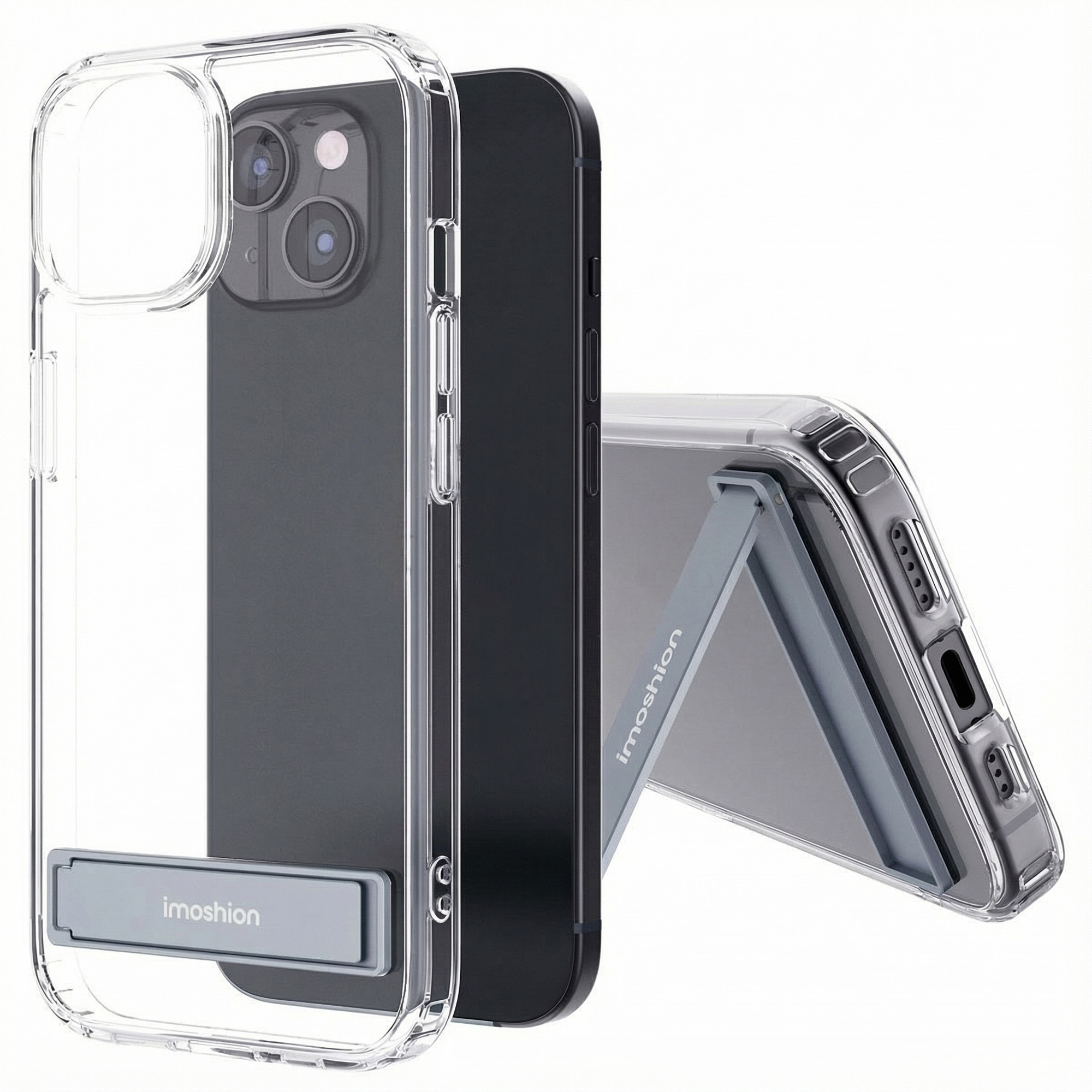 imoshion Back Cover mit Ständer für das Apple iPhone 15 - Transparent