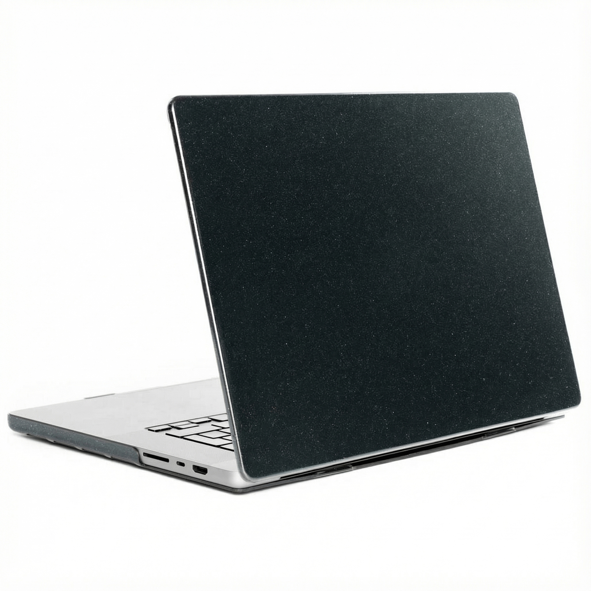 Selencia Glitzer Cover für das Apple MacBook Pro 14 Zoll (2021 / 2023 M3 chip / 2024 M4 chip / 2025 M5 chip) - Schwarz