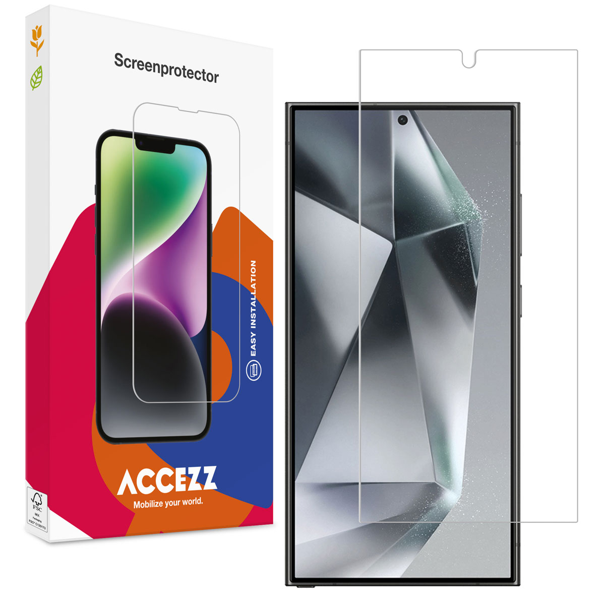 Accezz Screen Protector aus gehärtetem Glas für das Samsung Galaxy S24 Ultra