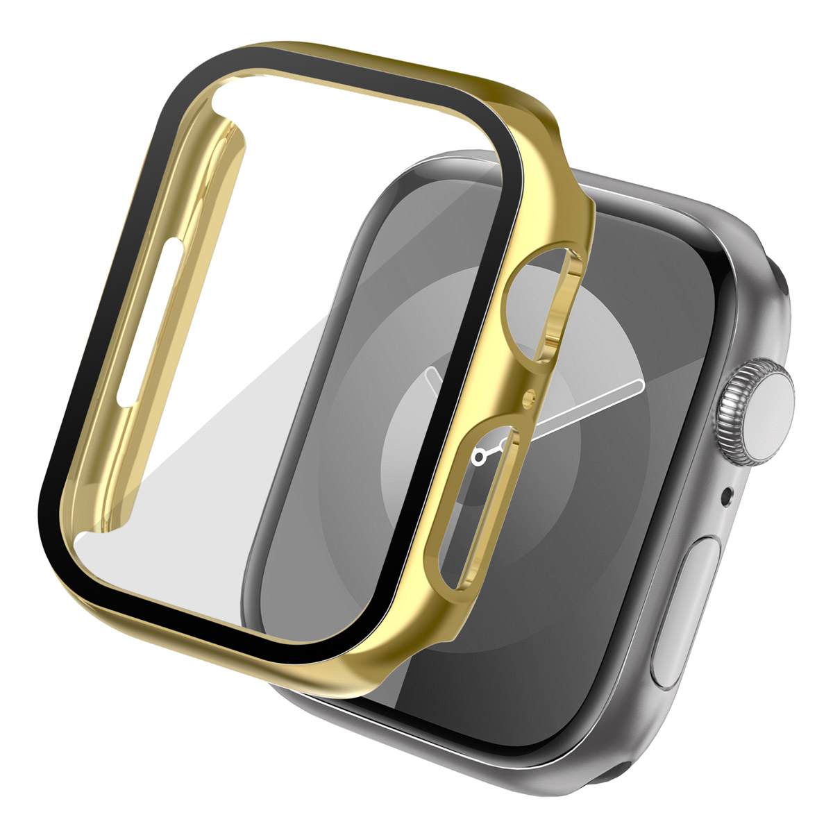 imoshion Full Cover glänzendes Hard Case für das Apple Watch 7 / 8 / 9 - 41 mm - Gold