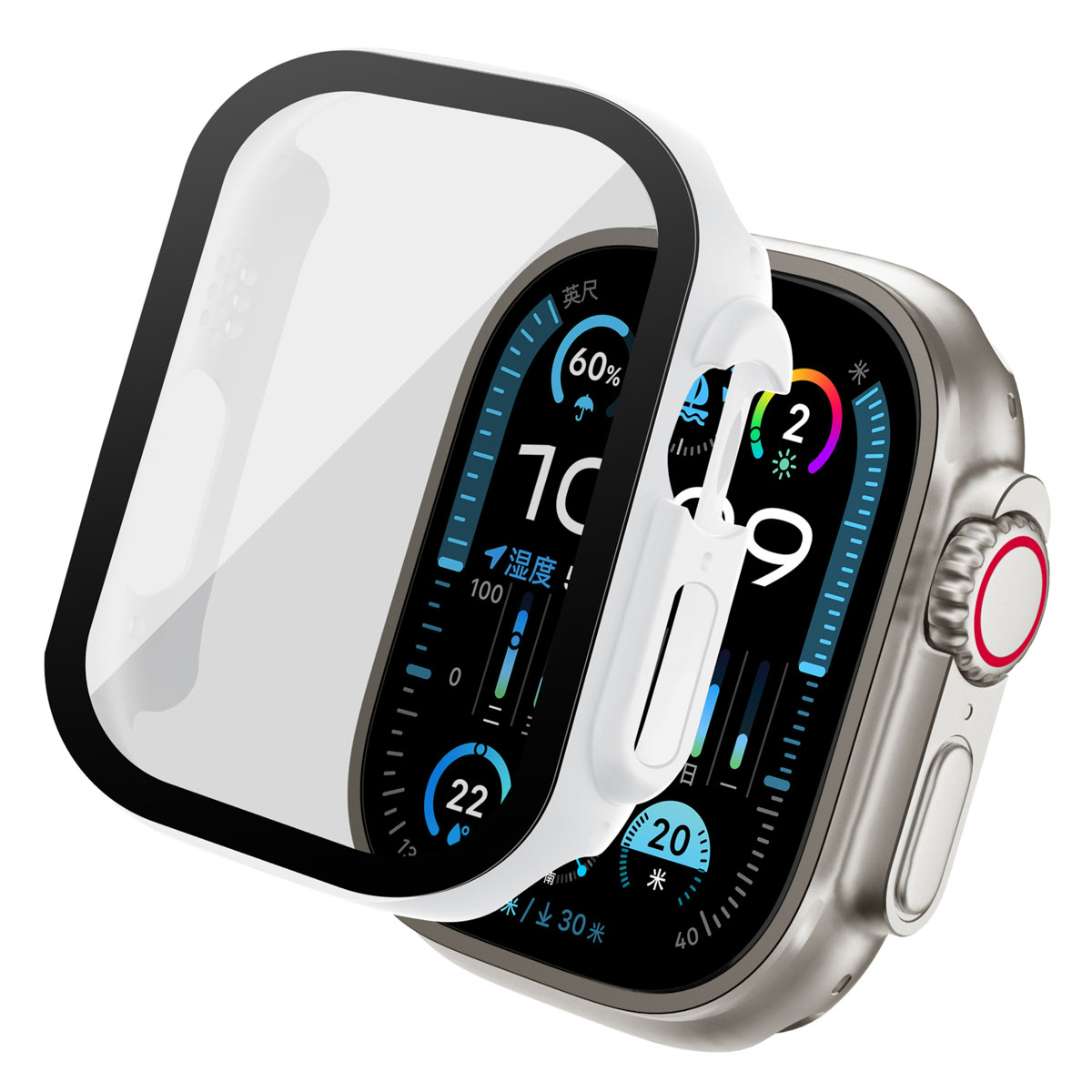 imoshion Full Cover Hard Case für das Apple Watch Ultra / Ultra 2 / Ultra 3 - 49 mm - Weiß