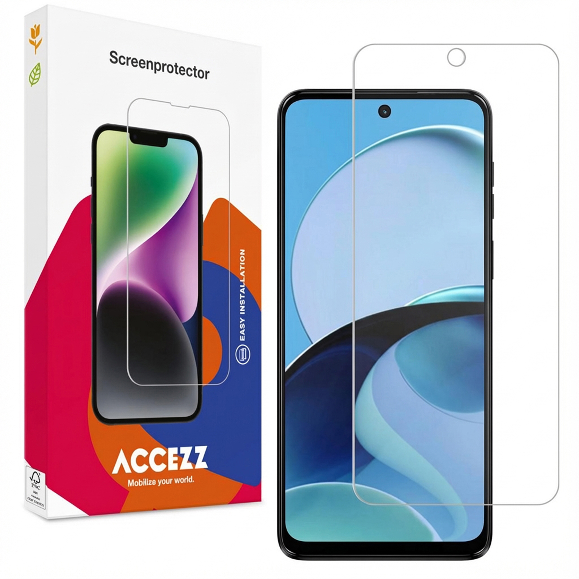 Accezz Screen Protector aus gehärtetem Glas für das Motorola Moto G14