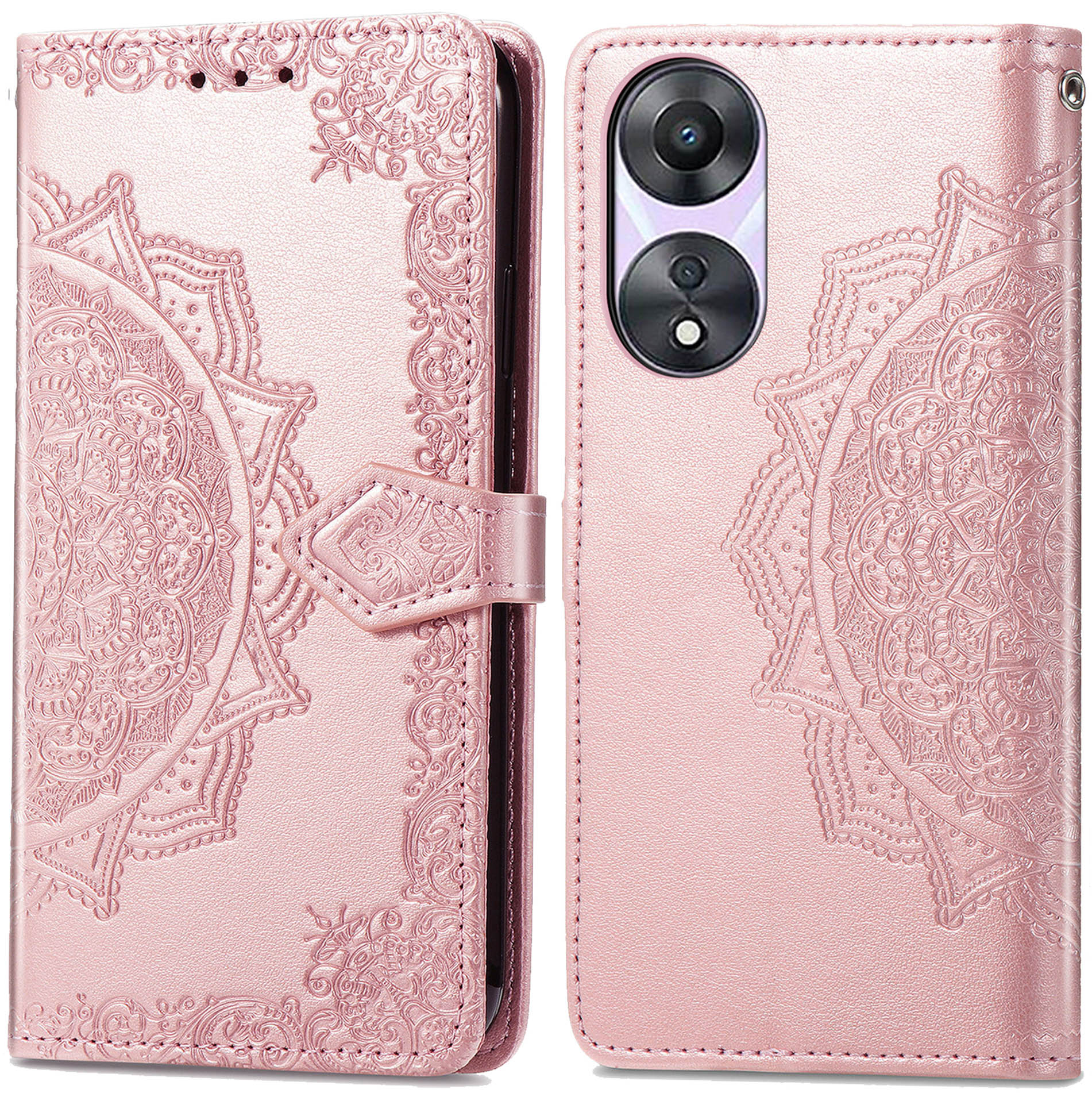 imoshion Mandala Klapphülle für das Oppo A58 - Rosé gold
