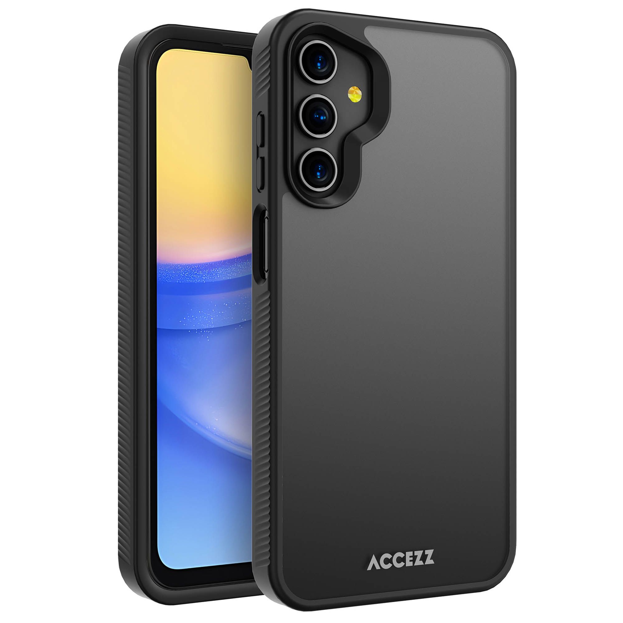 Accezz Rugged Frosted Back Cover für das Samsung Galaxy A15 (5G/4G) - Schwarz