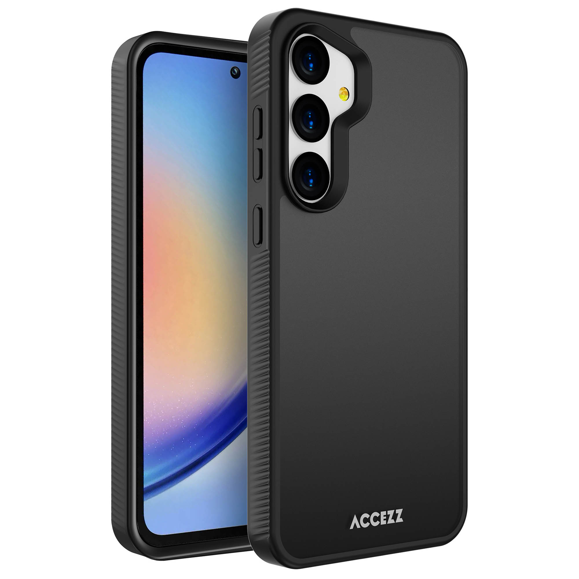 Accezz Rugged Frosted Back Cover für das Samsung Galaxy A35 - Schwarz