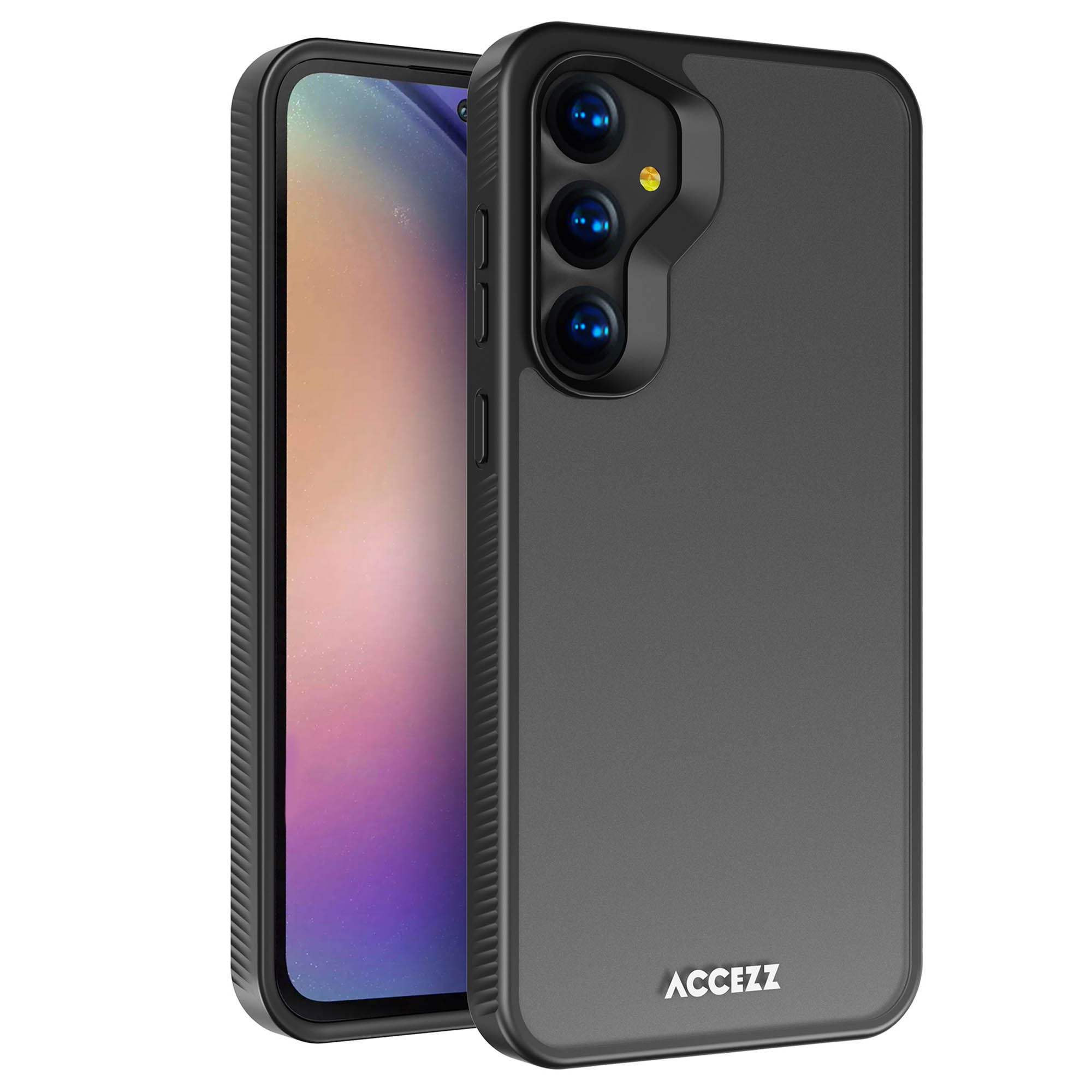 Accezz Rugged Frosted Back Cover für das Samsung Galaxy A55 - Schwarz