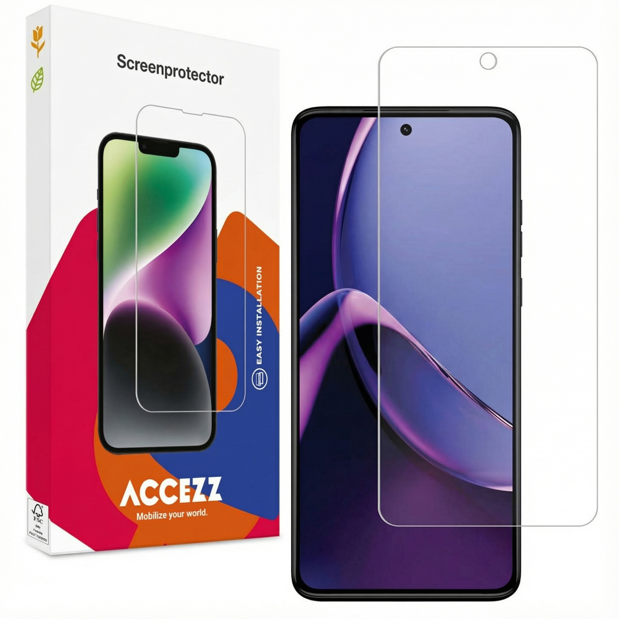 Accezz Screen Protector aus gehärtetem Glas für das Motorola Moto G84