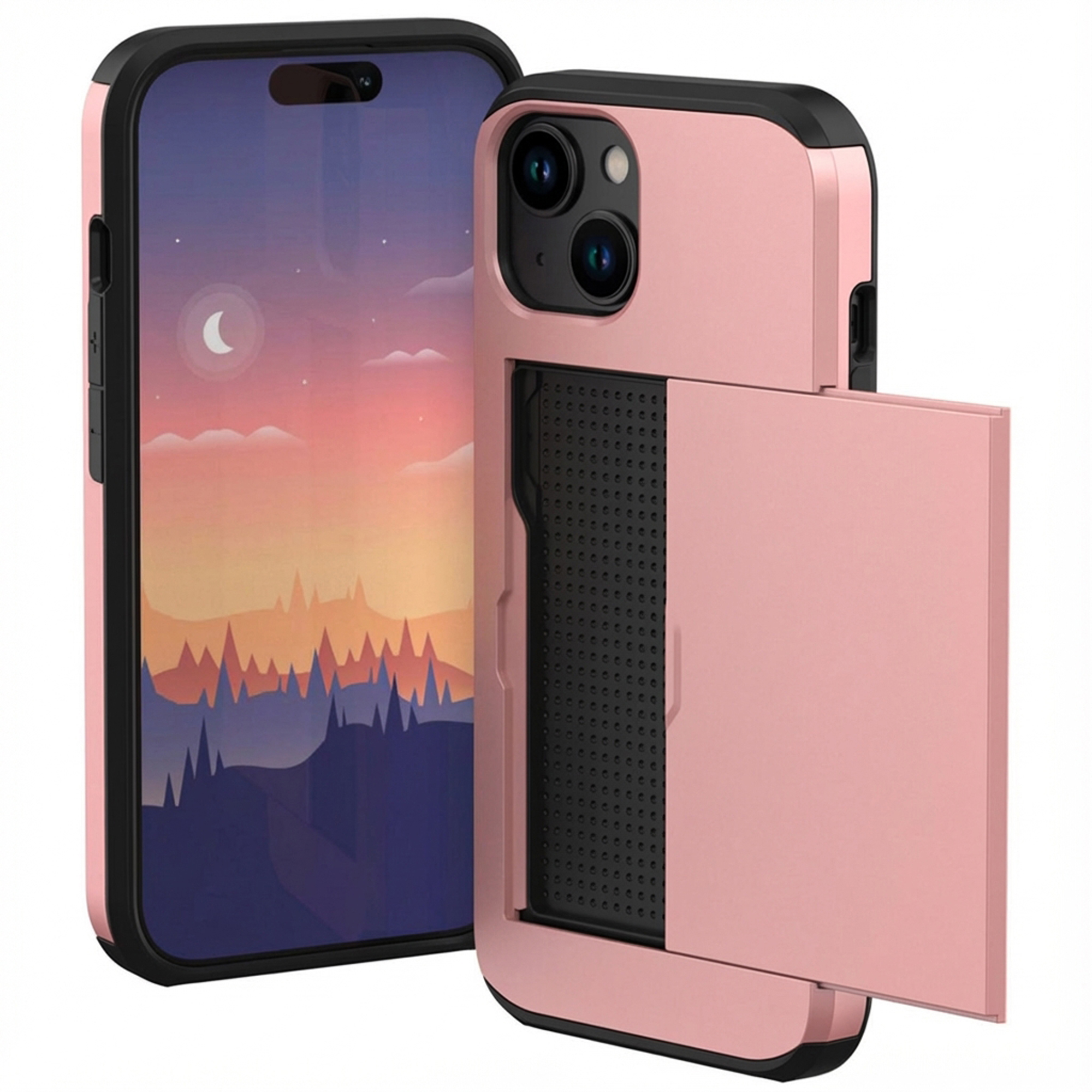 imoshion Backcover mit Kartenfach für das Apple iPhone 15 - Rosé gold