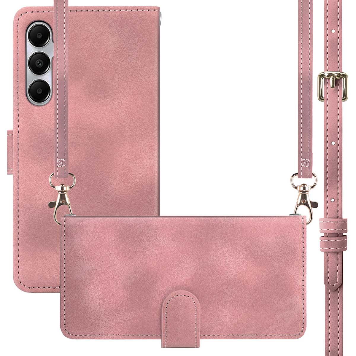 imoshion Klapphülle mit Kordel für das Samsung Galaxy A35 - Rosa
