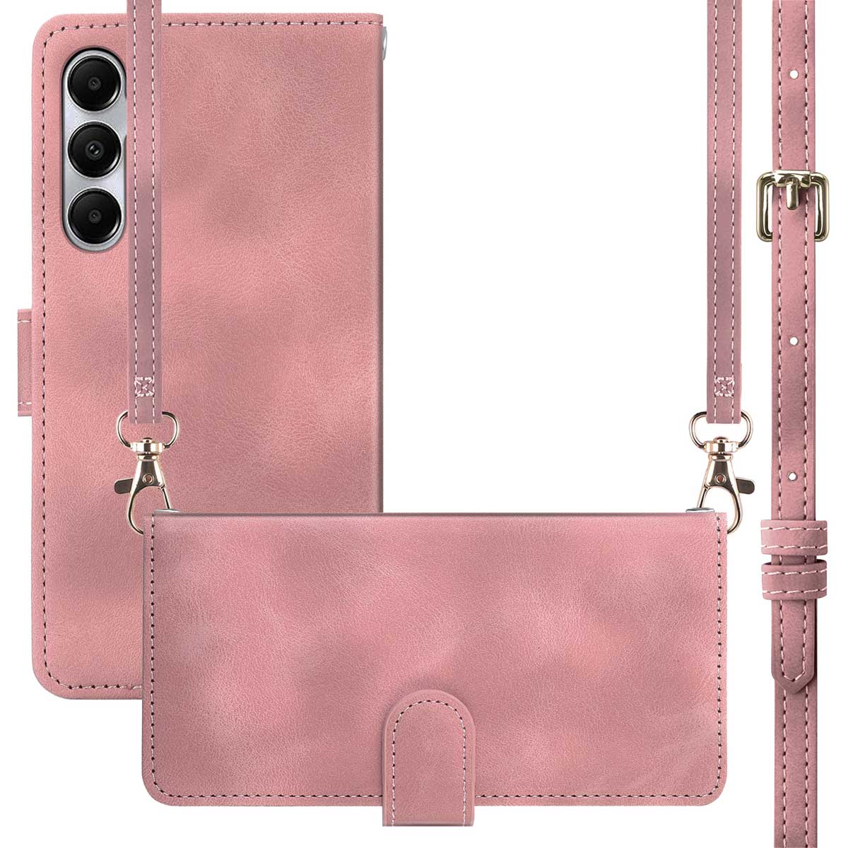 imoshion Klapphülle mit Kordel für das Samsung Galaxy A55 - Rosa