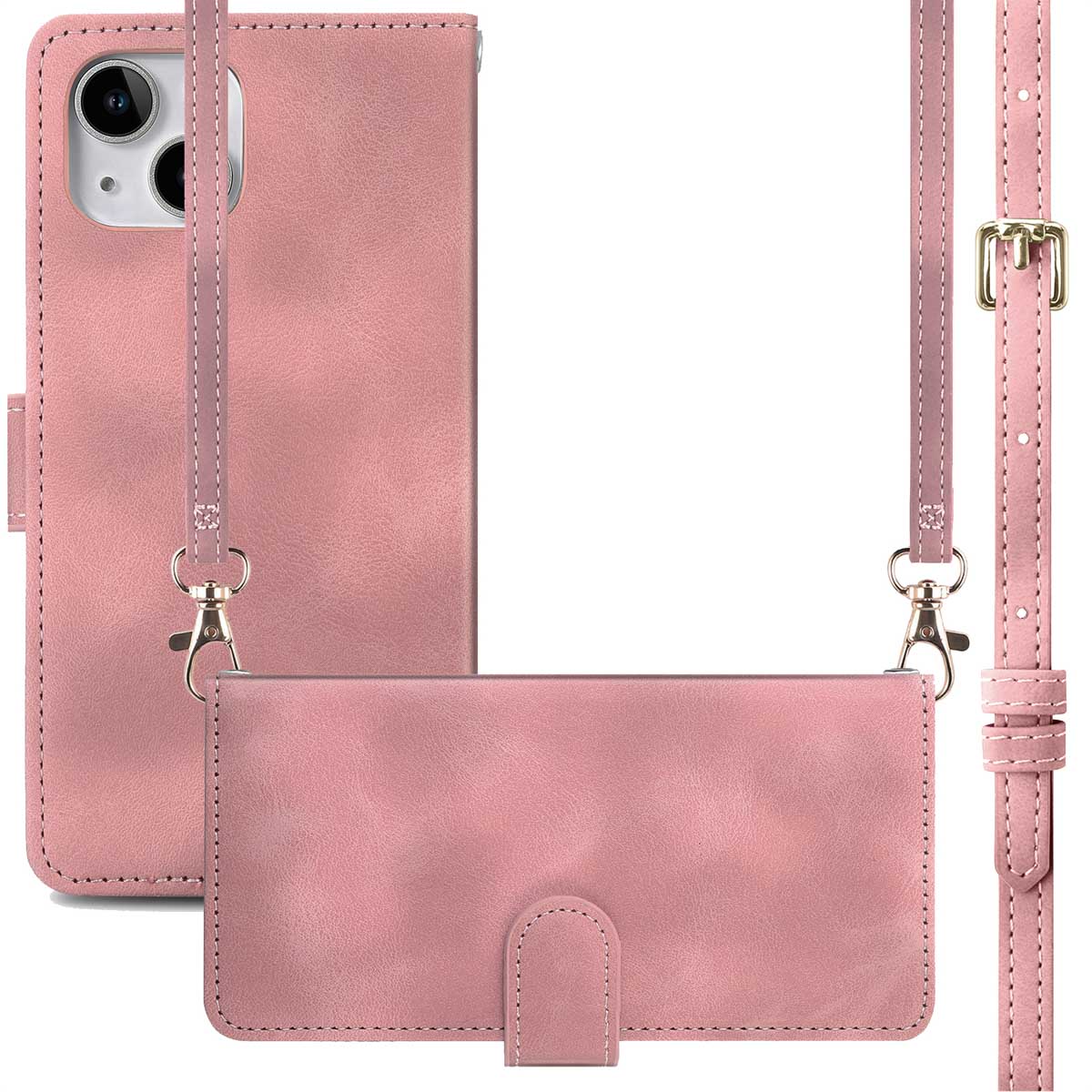 imoshion Klapphülle mit Kordel für das Apple iPhone 14 / 13 - Rosa