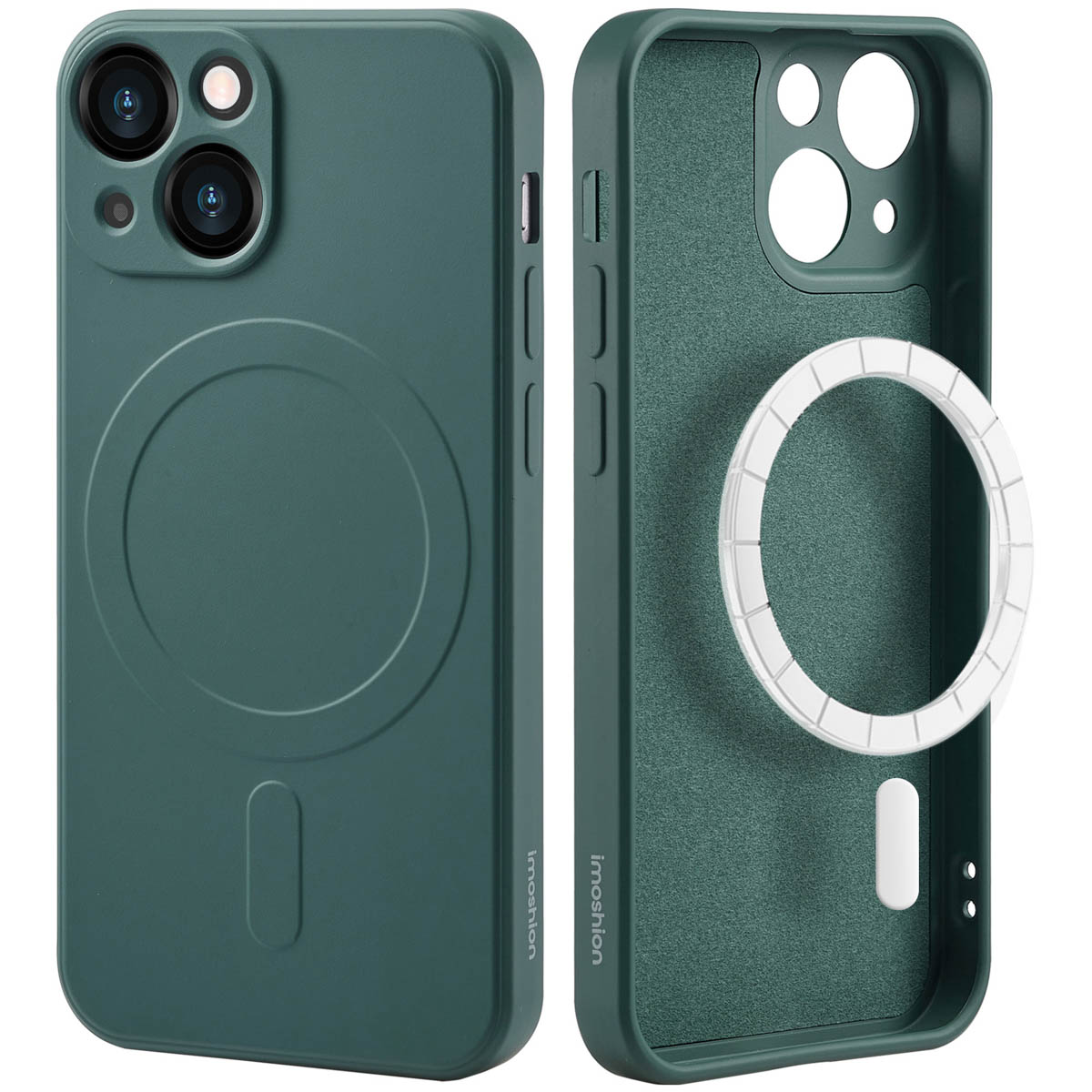 imoshion Color Back Cover mit MagSafe für das Apple iPhone 13 Mini - Dunkelgrün