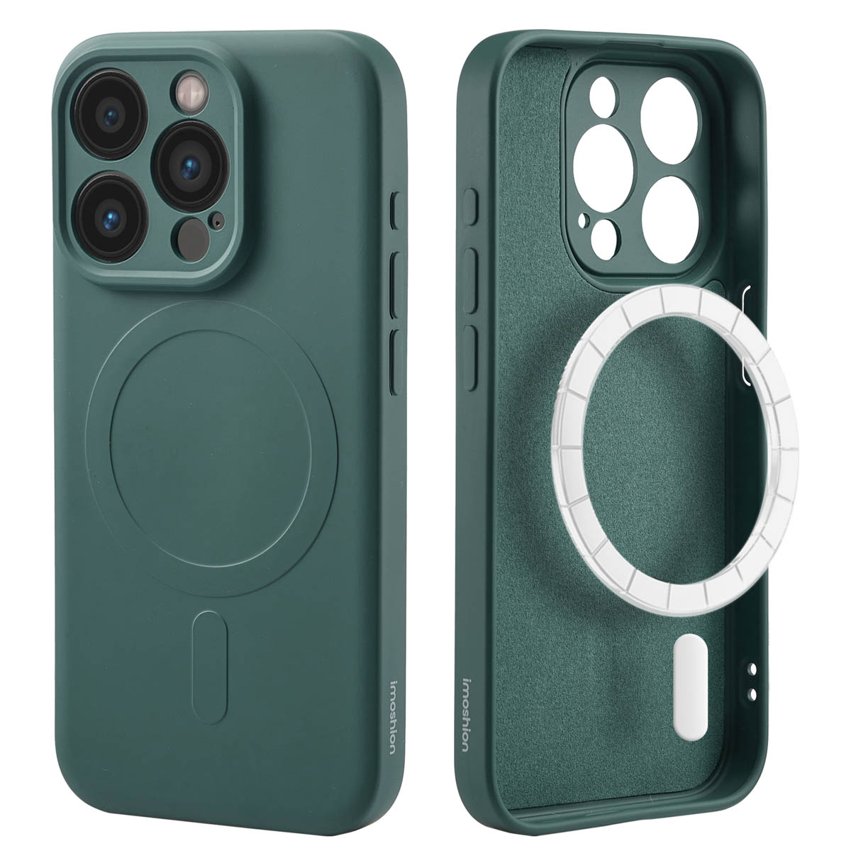 imoshion Color Back Cover mit MagSafe für das Apple iPhone 15 Pro - Dunkelgrün