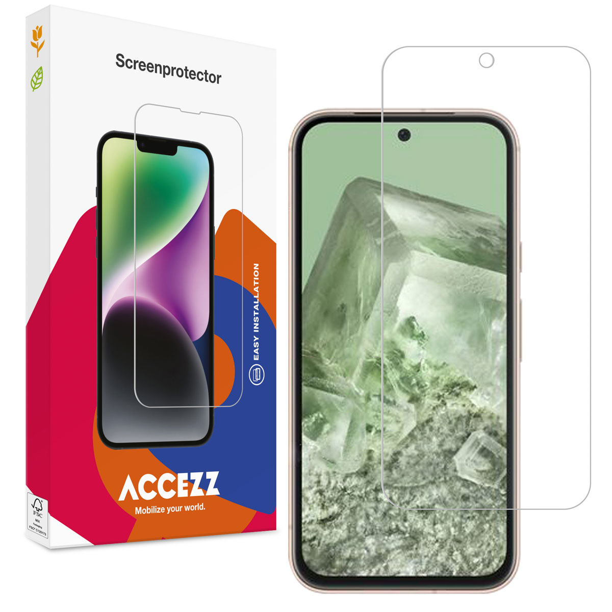 Accezz Screen Protector aus gehärtetem Glas für das Google Pixel 8a