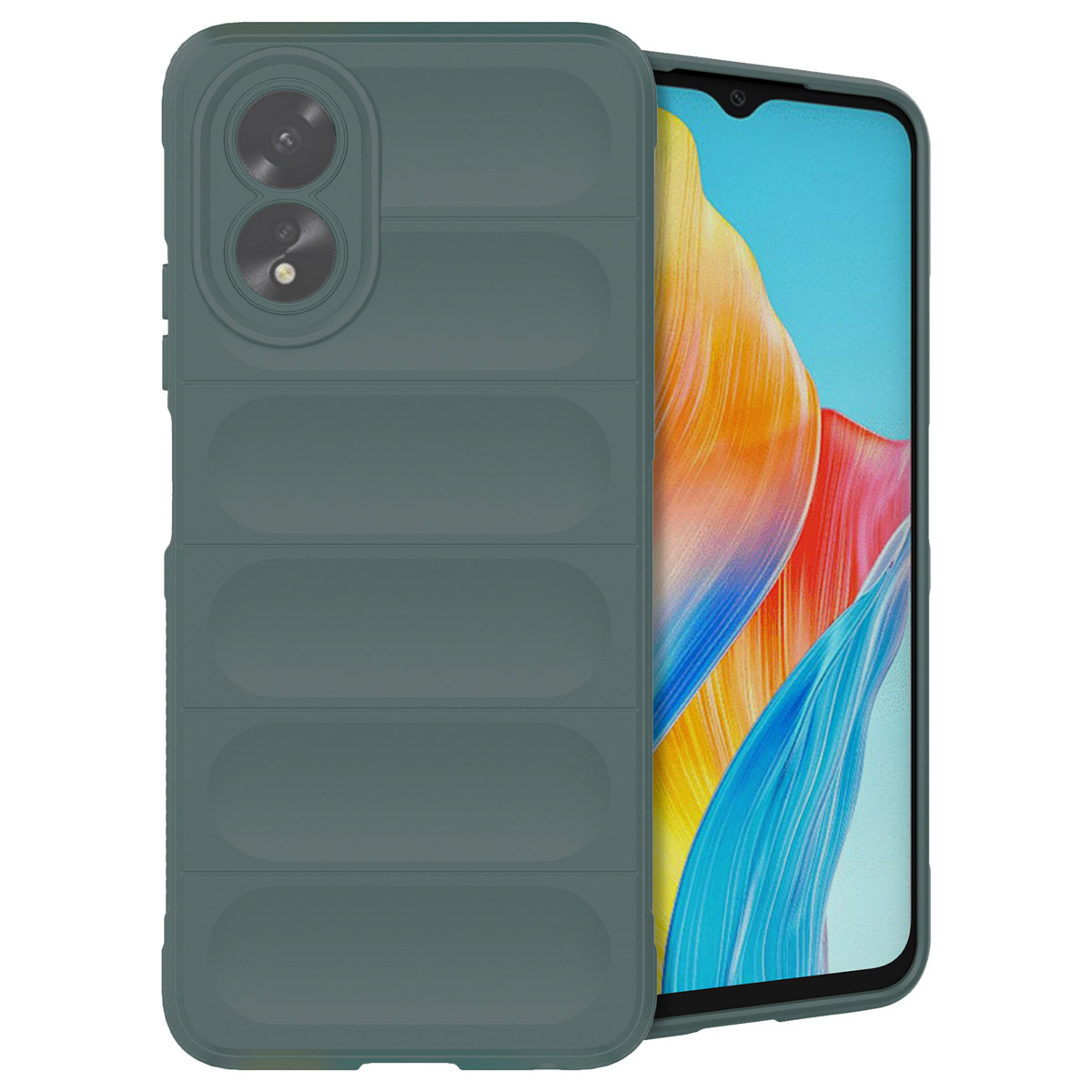 imoshion EasyGrip Backcover für das Oppo A18 / Oppo A38 - Dunkelgrün