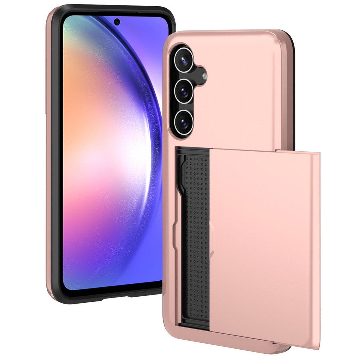 imoshion Backcover mit Kartenfach für das Samsung Galaxy A55 - Rosé gold
