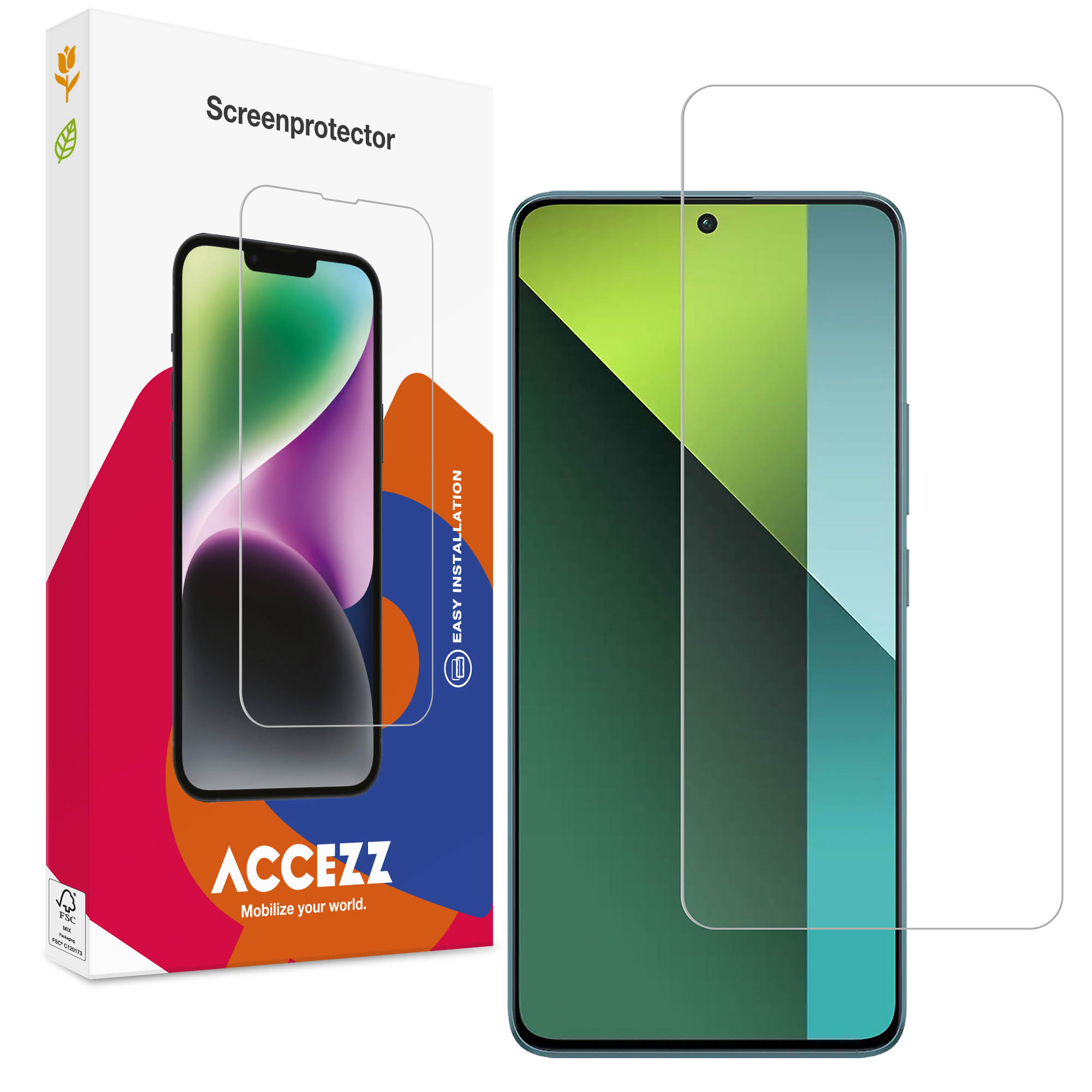 Accezz Screen Protector aus gehärtetem Glas für das Xiaomi Redmi Note 13 Pro (5G) / Poco X6