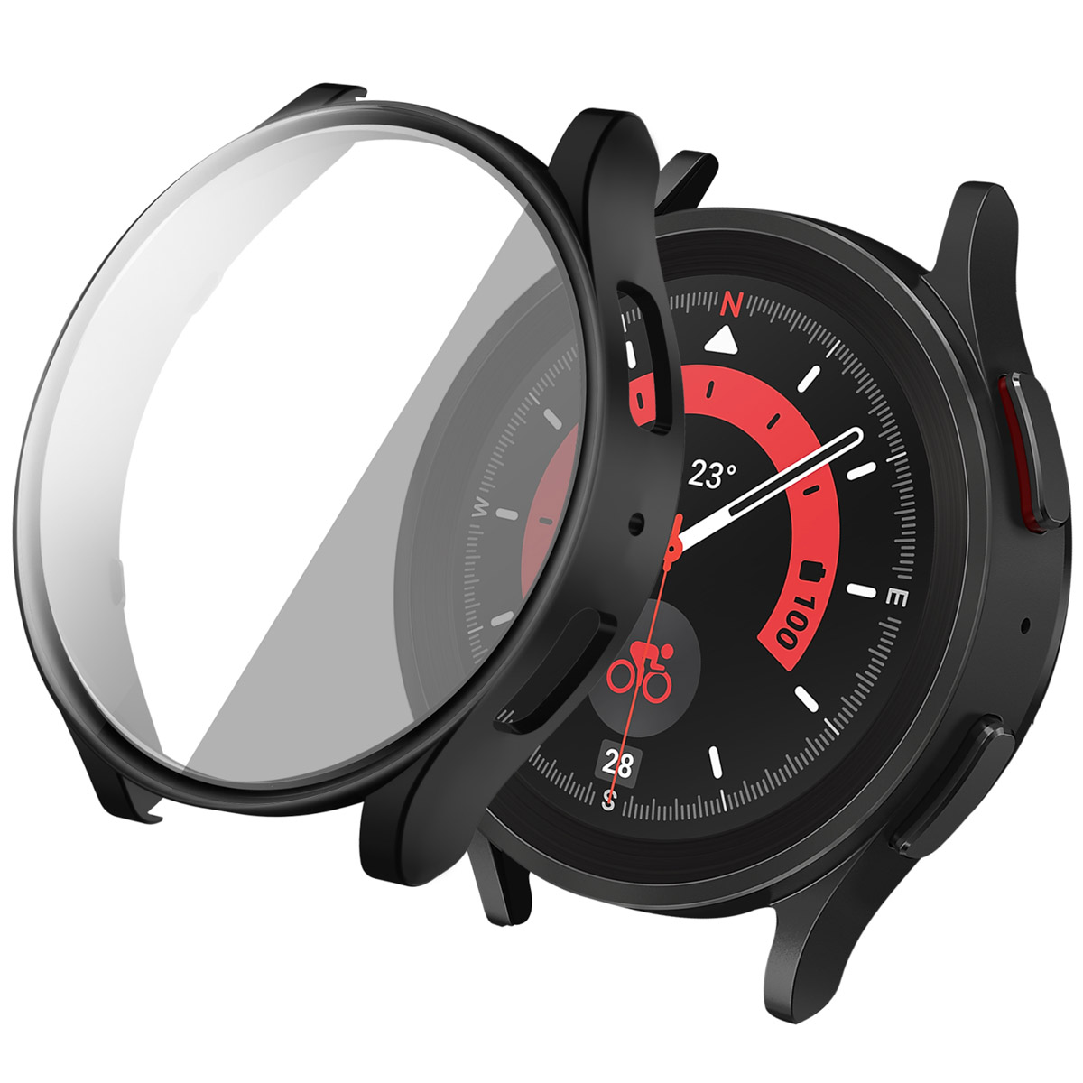 imoshion Full Cover Hard Case für das Samsung Galaxy Watch 6 - 44 mm - Schwarz