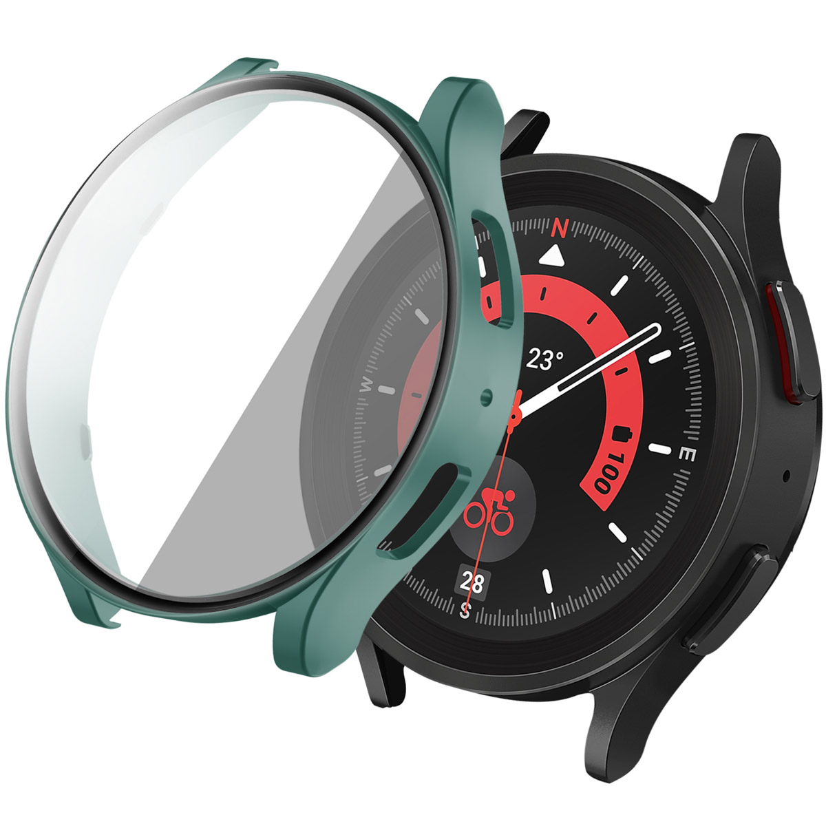 imoshion Full Cover Hard Case für das Samsung Galaxy Watch 6 - 44 mm - Dunkelgrün