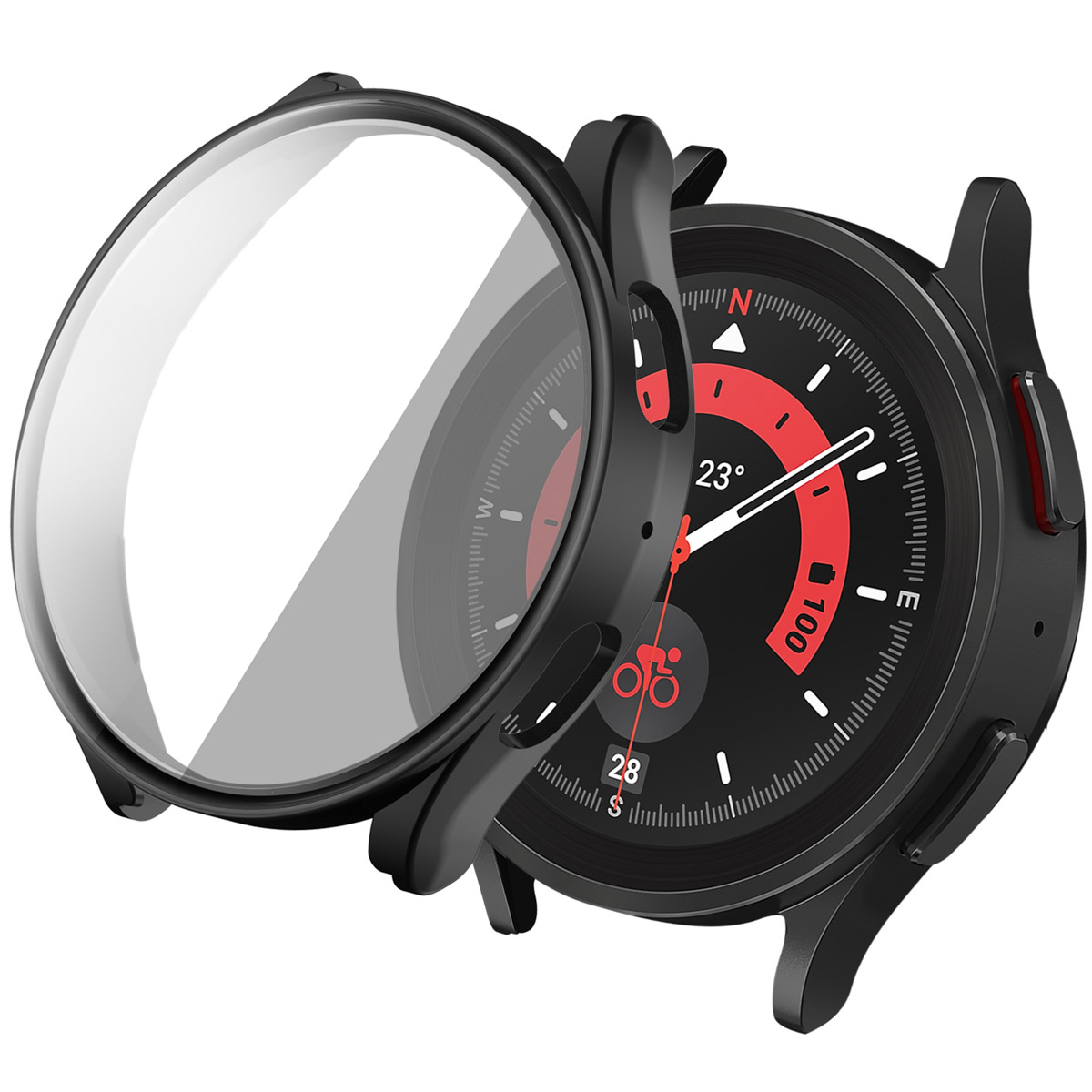 imoshion Full Cover Hard Case für das Samsung Galaxy Watch 5 - 44 mm - Schwarz