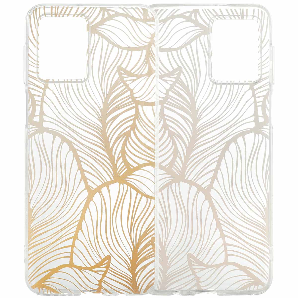 imoshion Design Hülle für das Motorola Moto G54 - Golden Leaves Transparent
