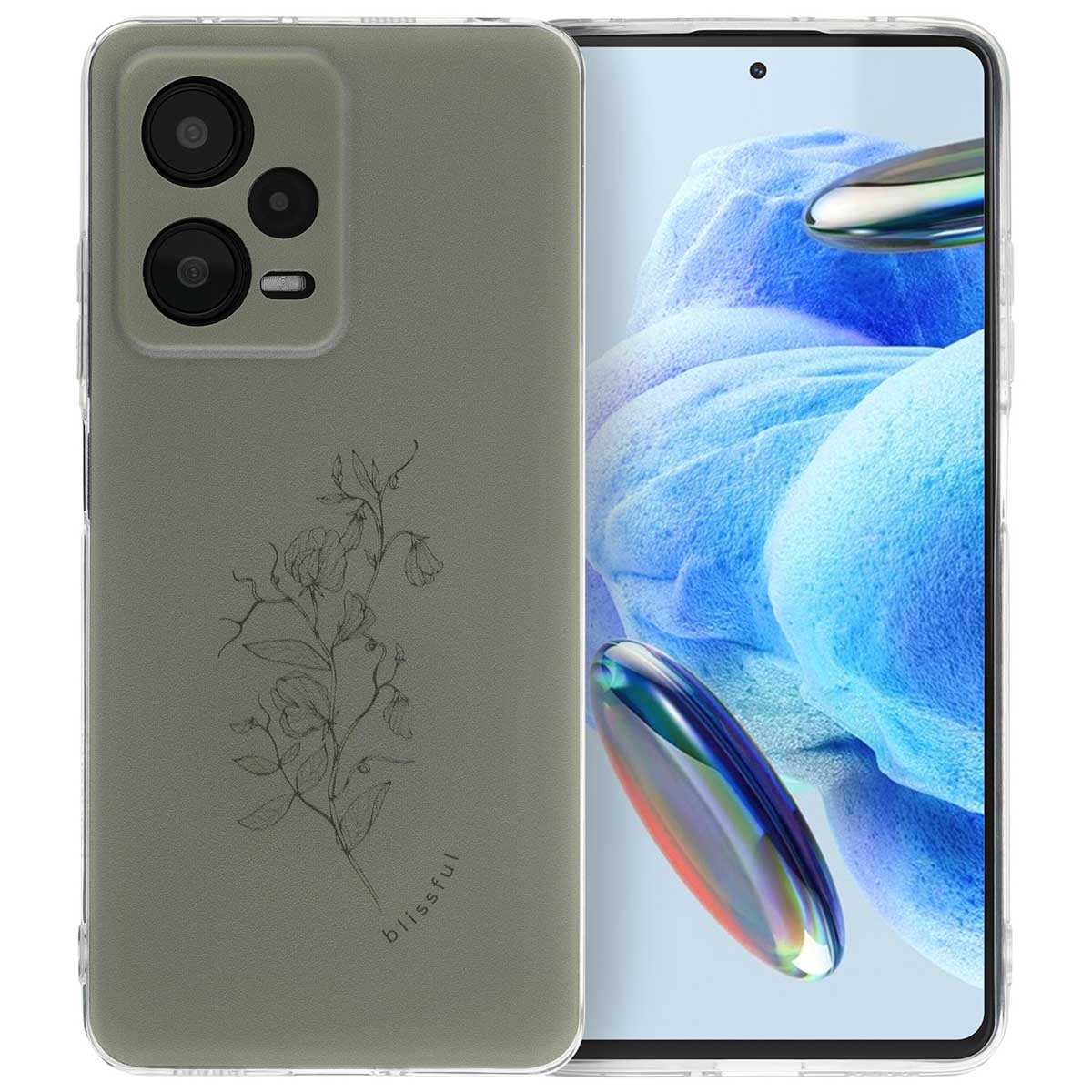 imoshion Design Hülle für das Xiaomi Redmi Note 12 Pro (5G) - Floral Green