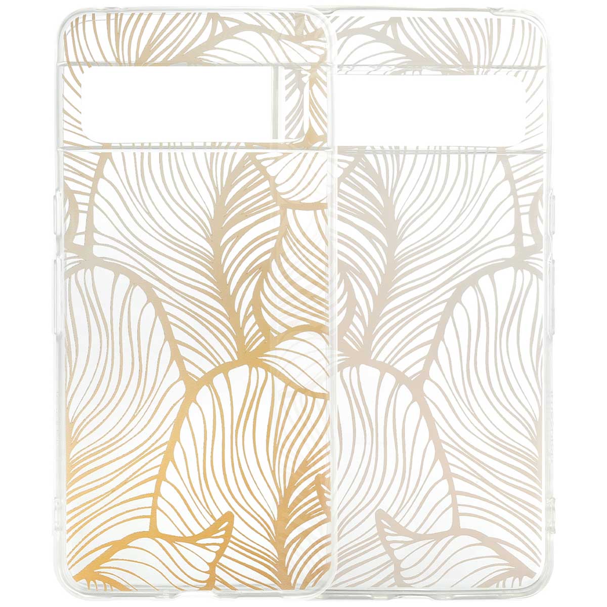 imoshion Design Hülle für das Google Pixel 8 Pro - Golden Leaves Transparent