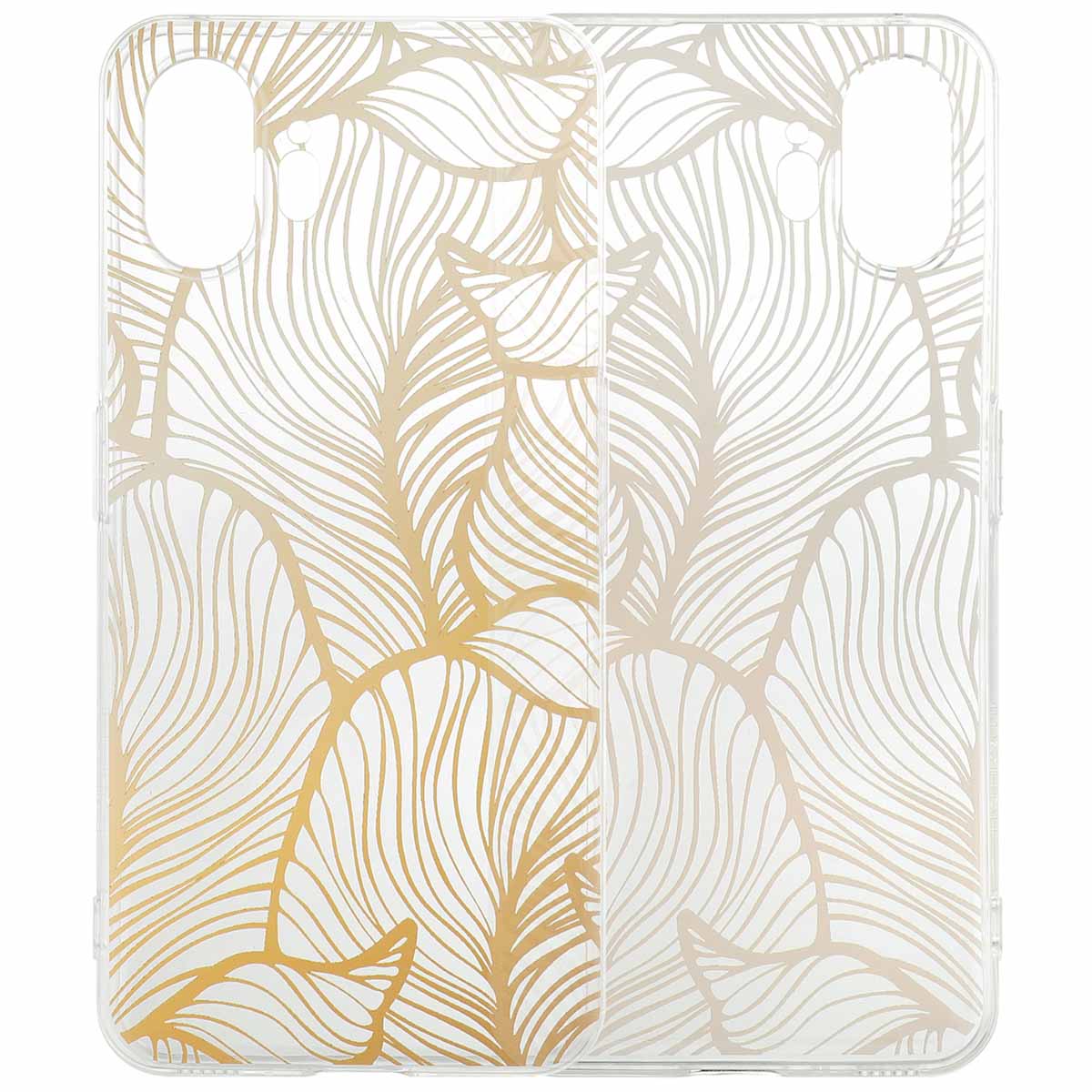 imoshion Design Hülle für das Nothing Phone (2) - Golden Leaves Transparent