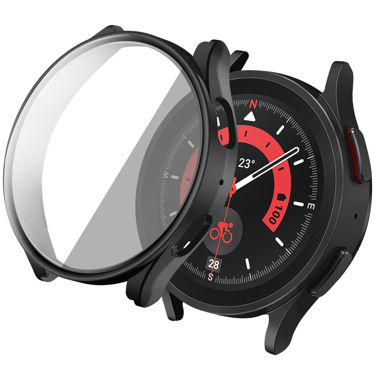 imoshion Full Cover Hard Case für das Samsung Galaxy Watch 5 - 40 mm - Schwarz